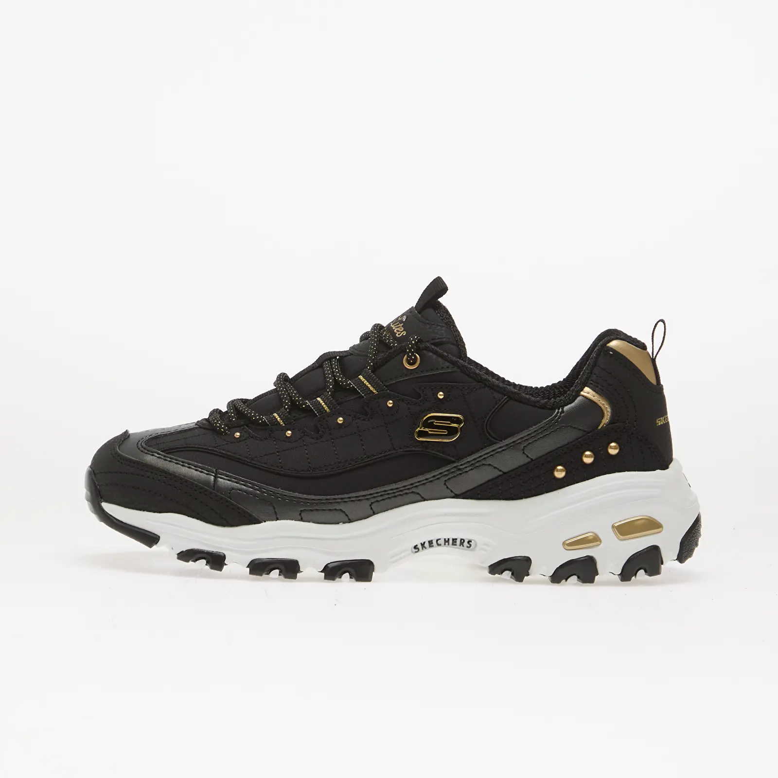 Joggesko og sko for kvinner Skechers D'Lites - Ladies Night Black Gold