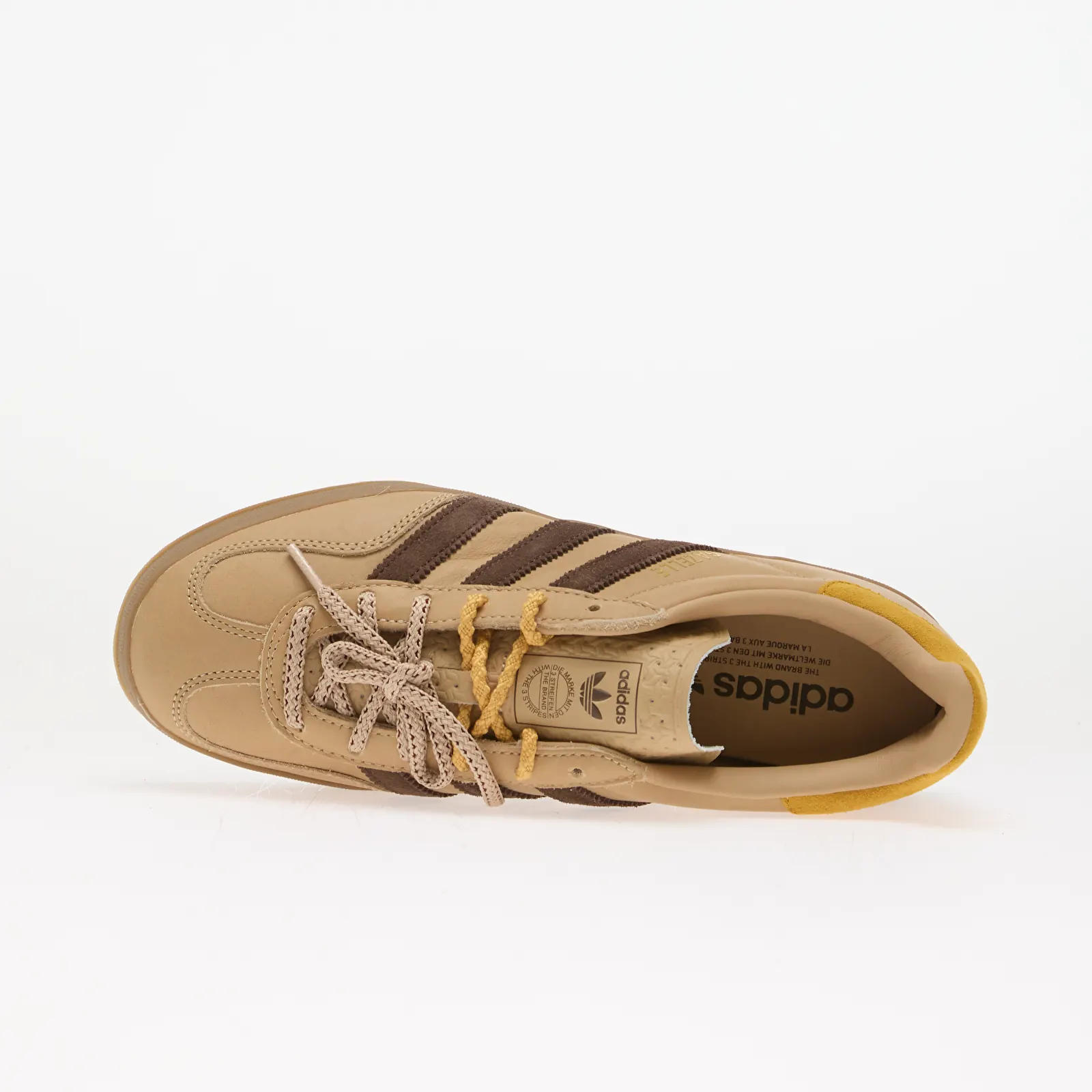 Women's sneakers and shoes adidas Gazelle Indoor Magic Beige/ Brown/ Preloved Yellow