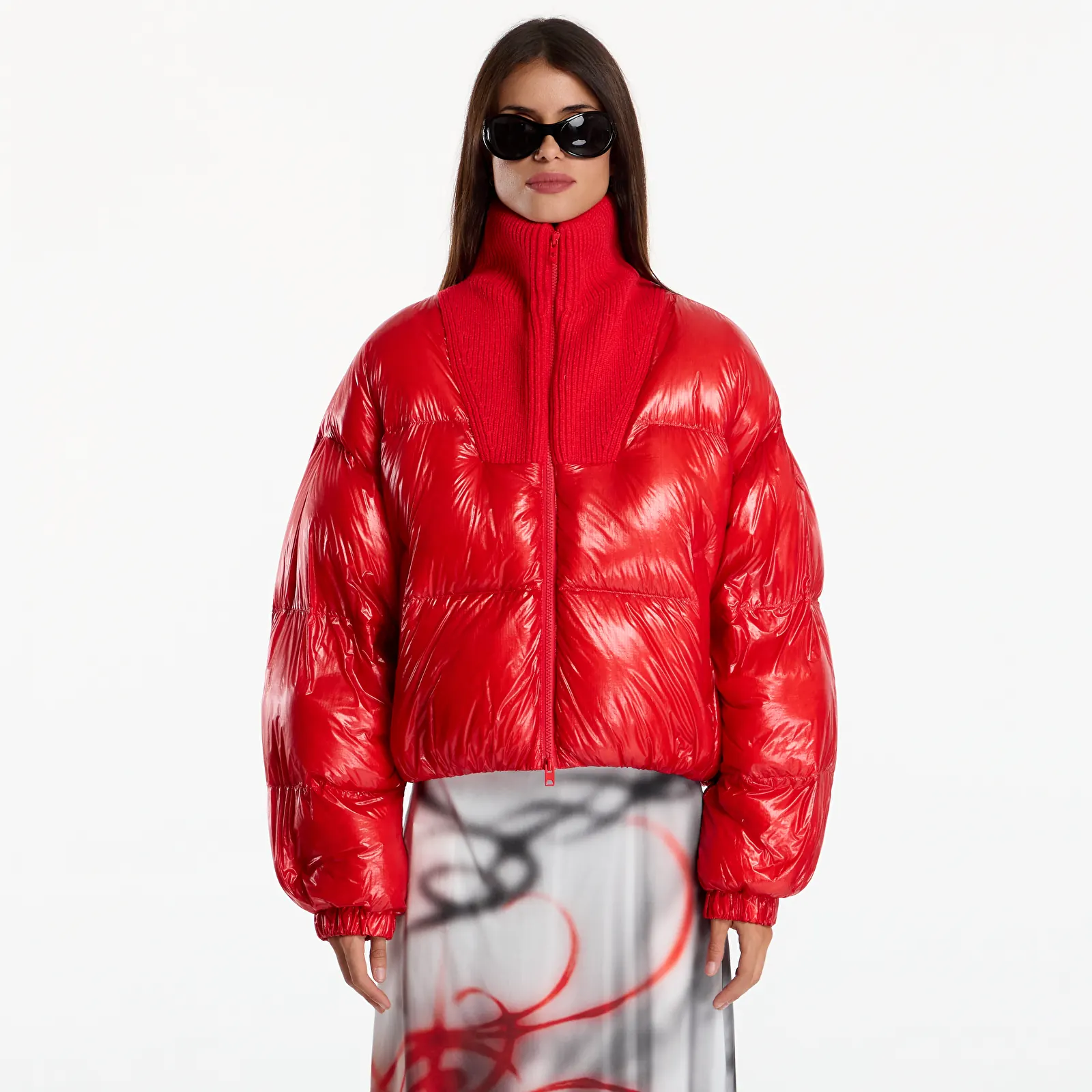 Women's Down Jackets Diesel W-Arrior Jacket Racing Red