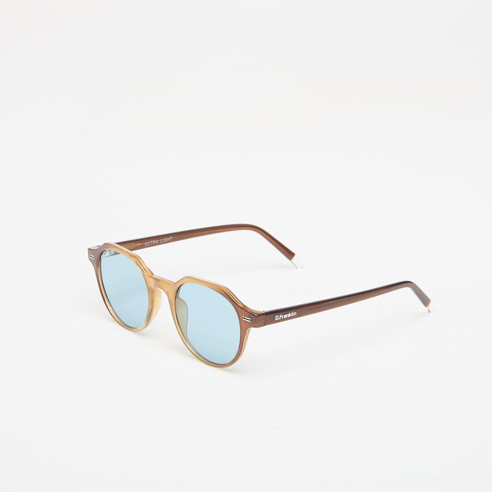Lunettes de soleil pour hommes D.Franklin Ultra Light S Round Trans Brown/ Trans Blue
