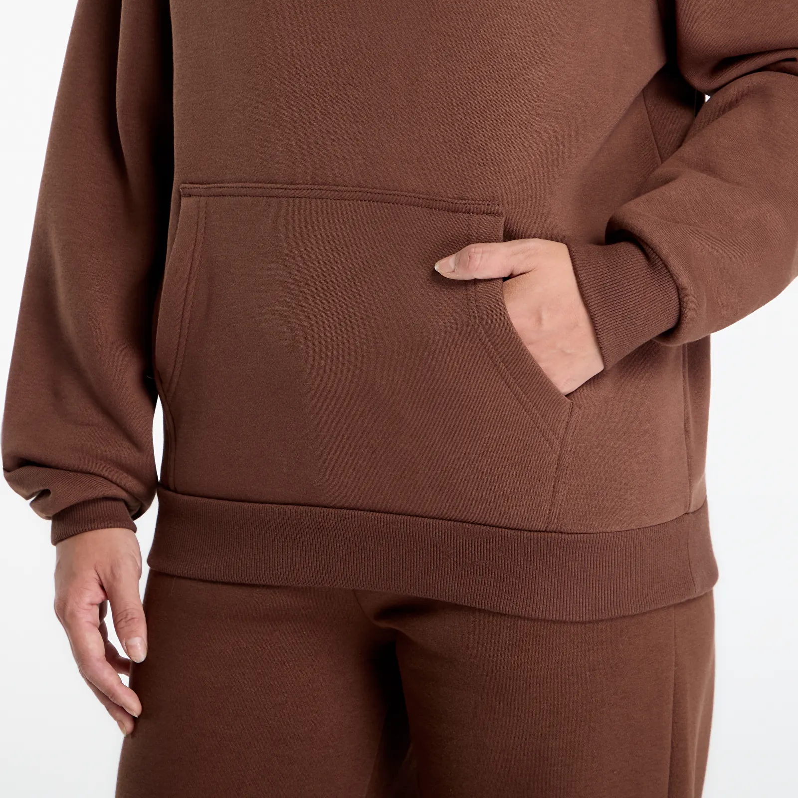 Hoodies and sweatshirts  Urban Classics Ladies Fluffy Hoody Chocolate Brown