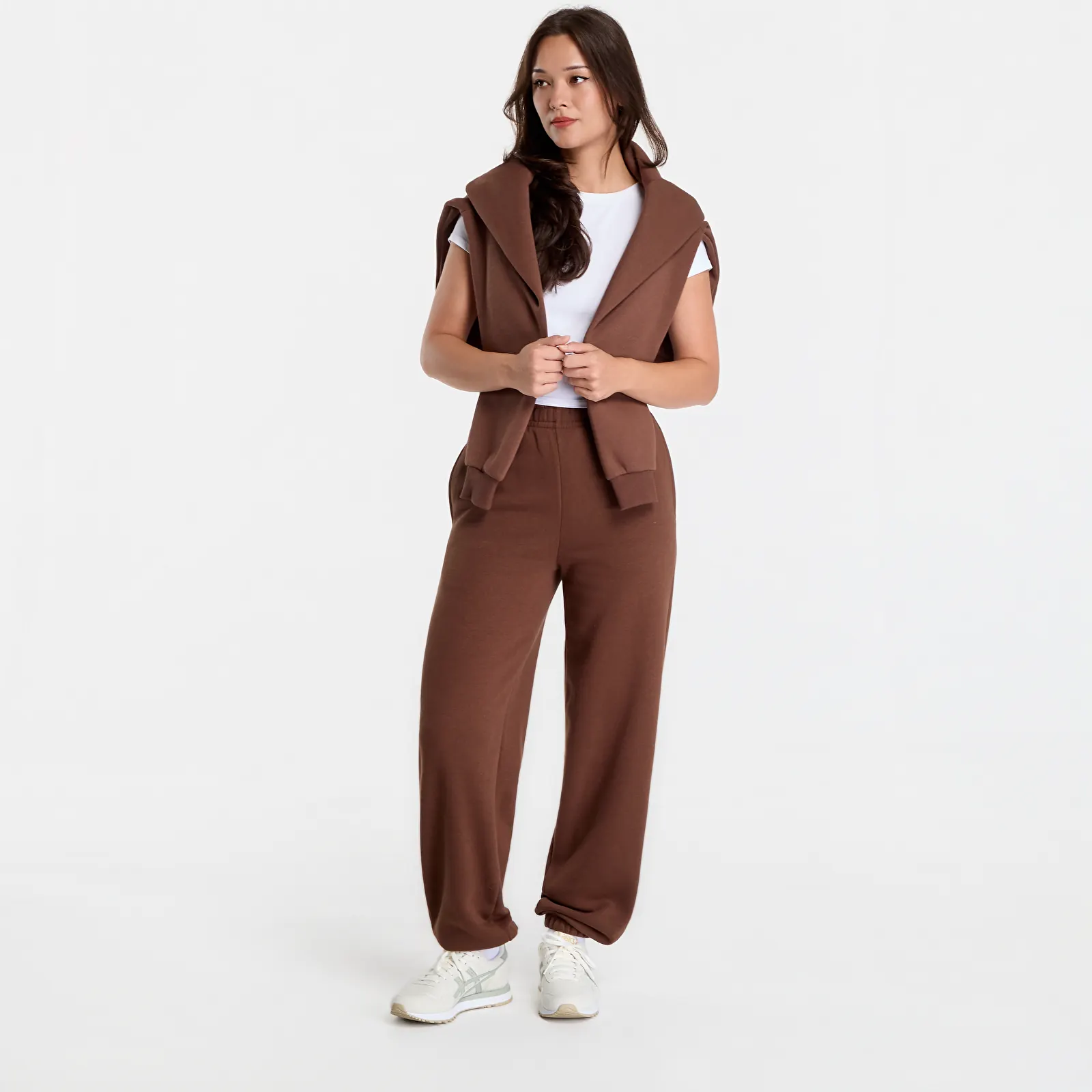 Sweatpants Urban Classics Fluffy Sweatpants Chocolate Brown
