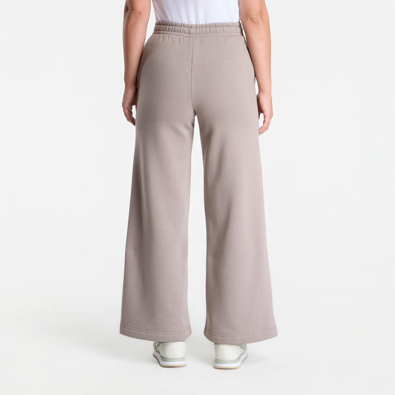 Tepláky Urban Classics Fluffy Wideleg Trackpants Deep Taupe