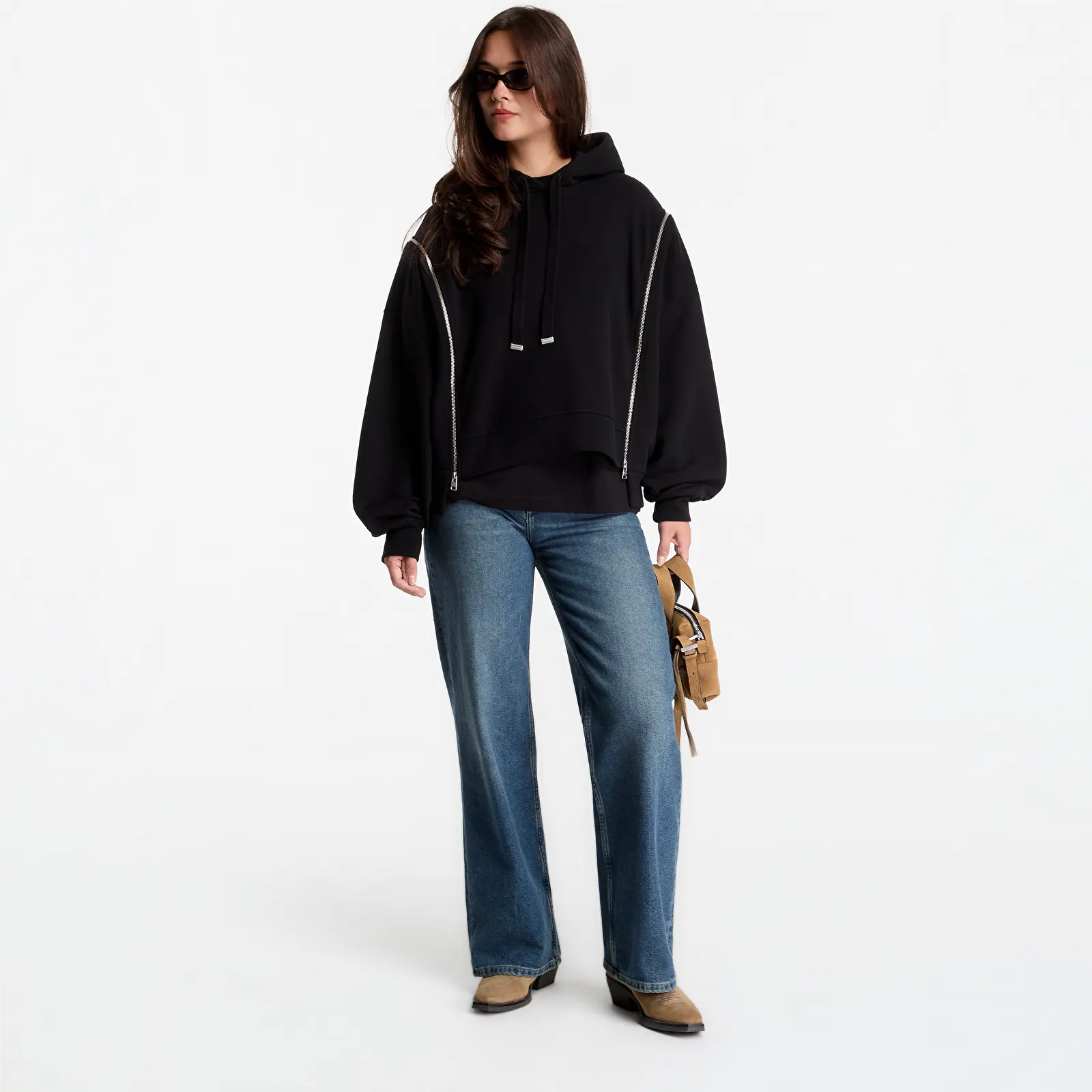 Mikiny AllSaints Ciara Hoody Black