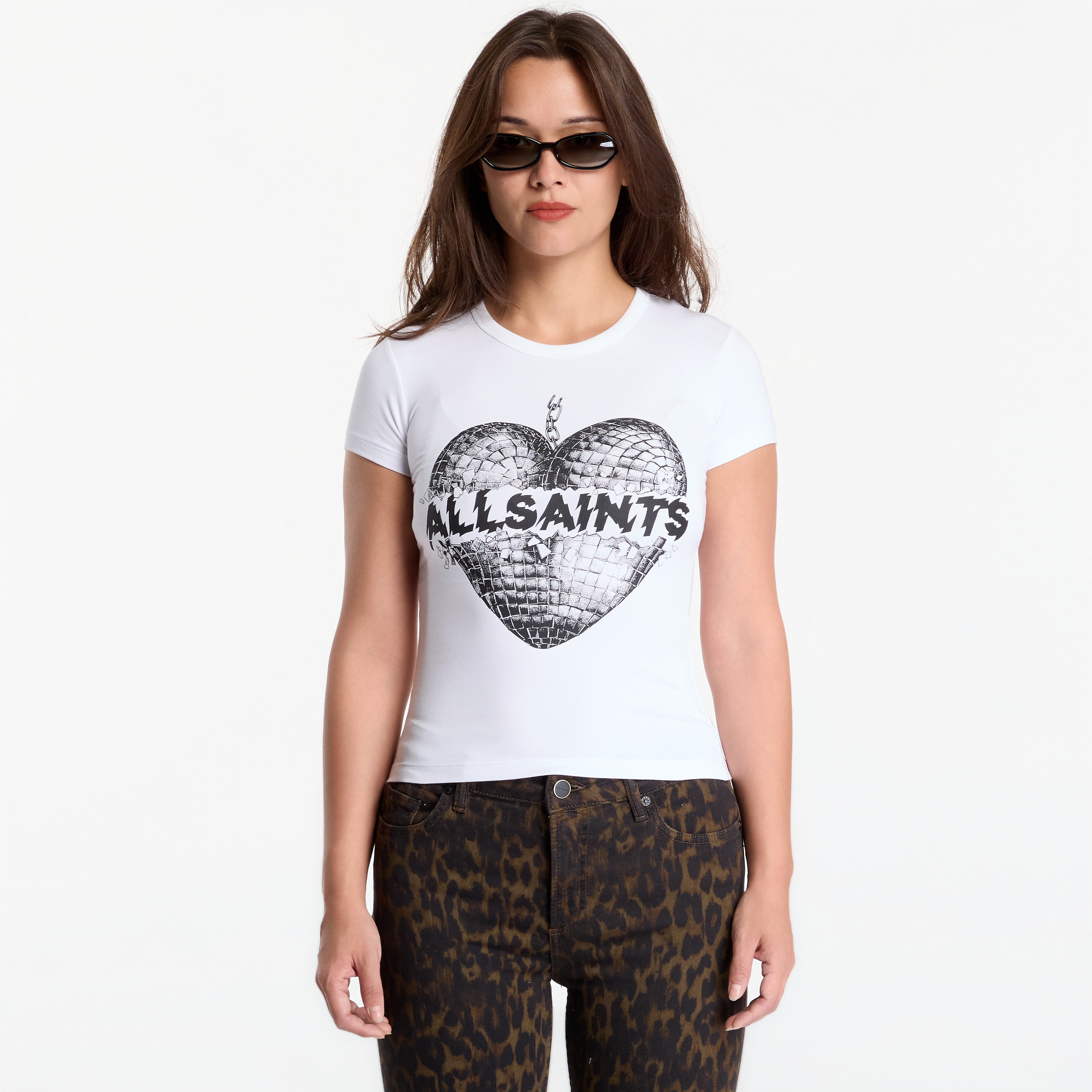 Тениска AllSaints Reflect Stevie Tee Optic White S
