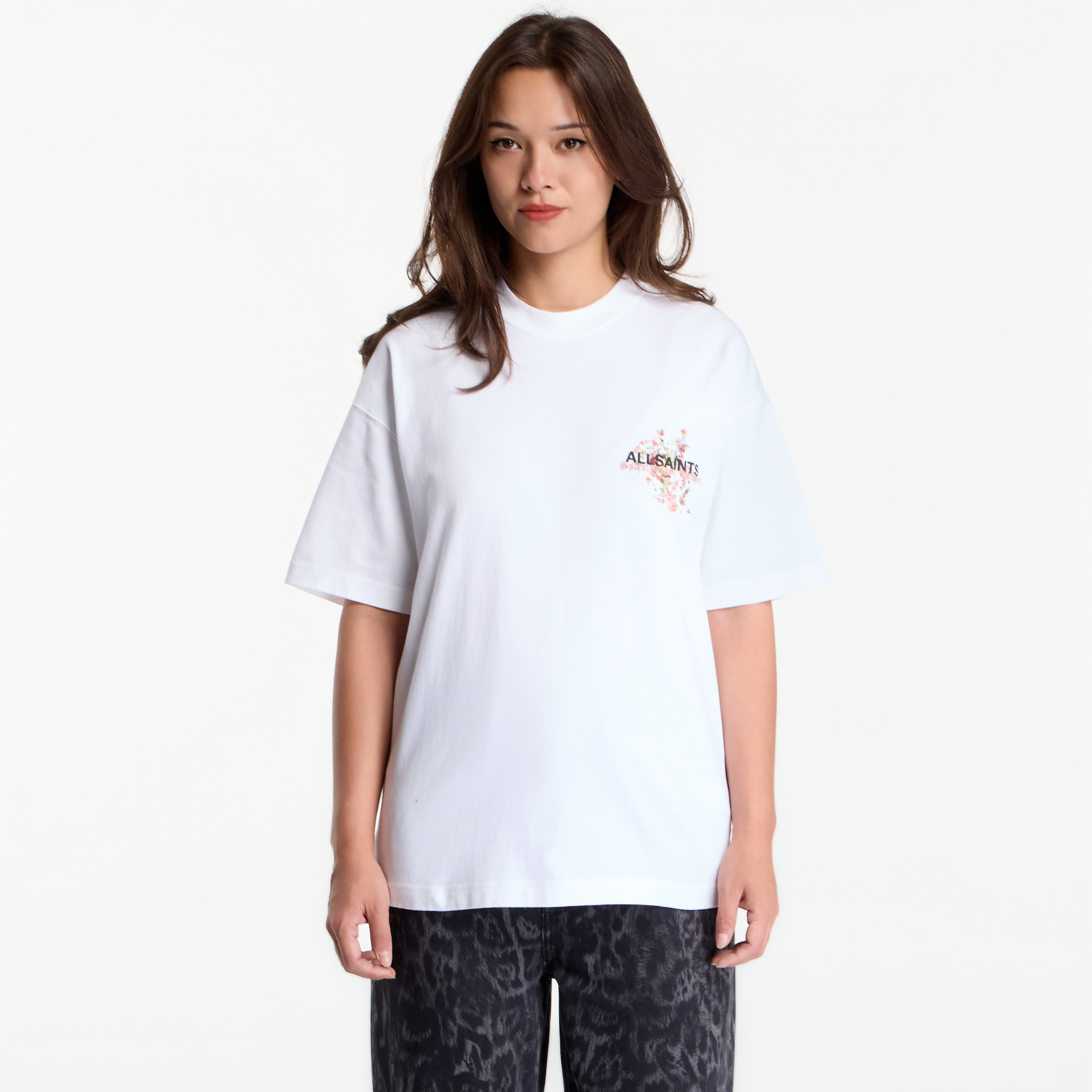 Тениска AllSaints Valen Etta Tee Optic White XS