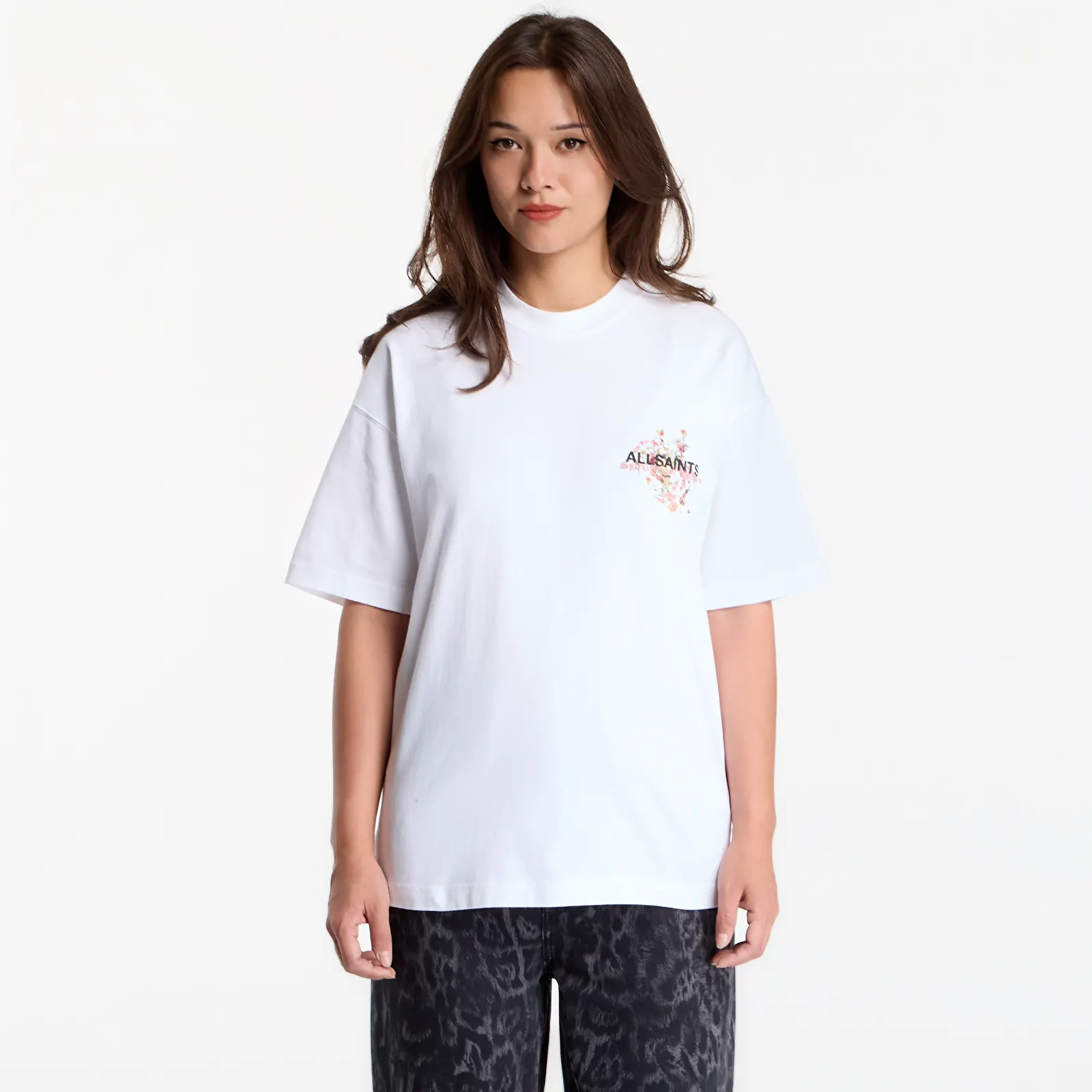 Tričká AllSaints Valen Etta Tee Optic White