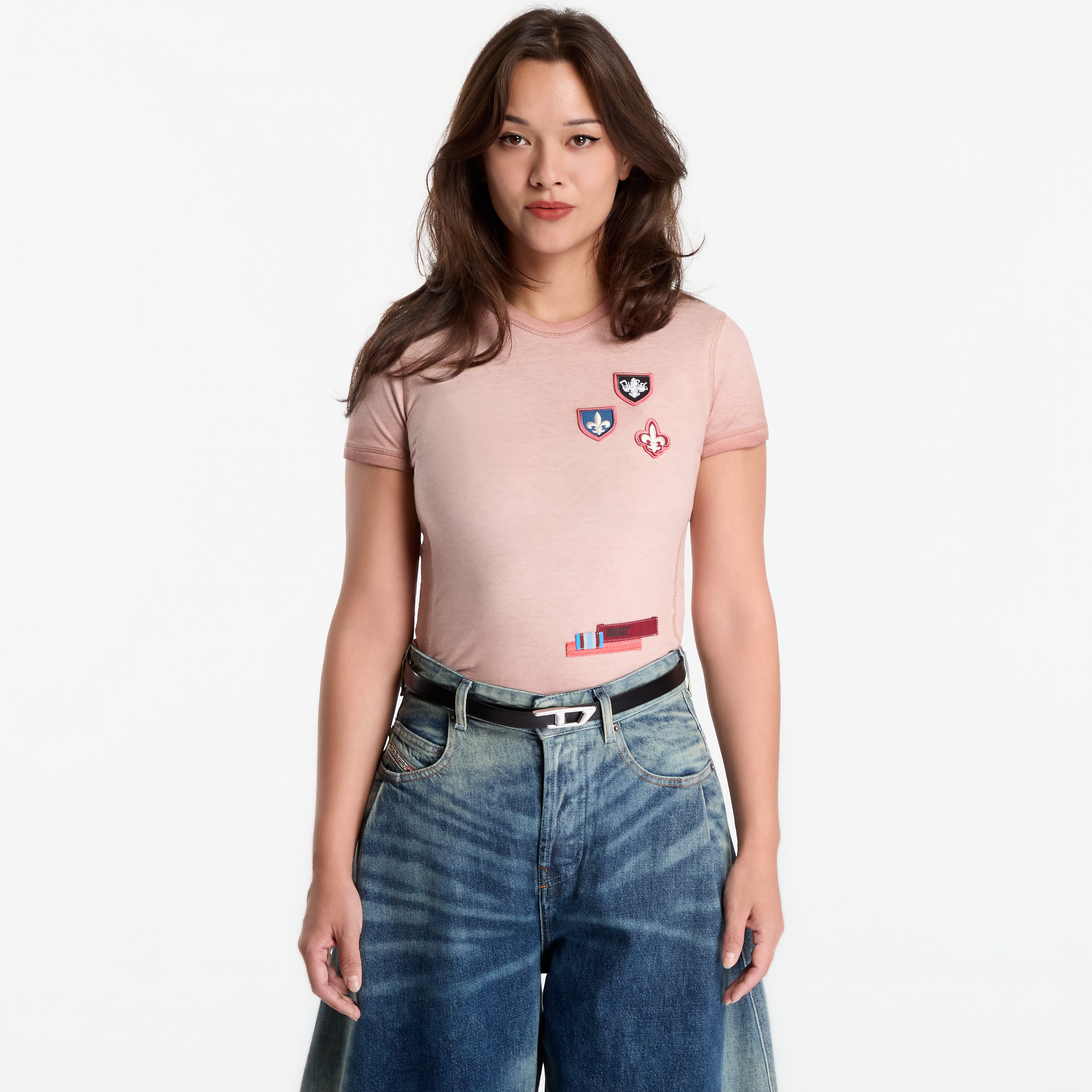 Тениска Diesel T-Uncuty-Waf T-Shirt Mahogany Rose M