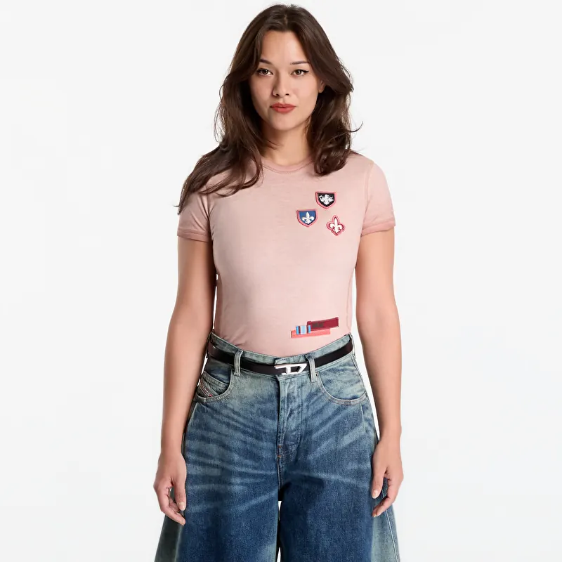 Tričko Diesel T-Uncuty-Waf T-Shirt Mahogany Rose
