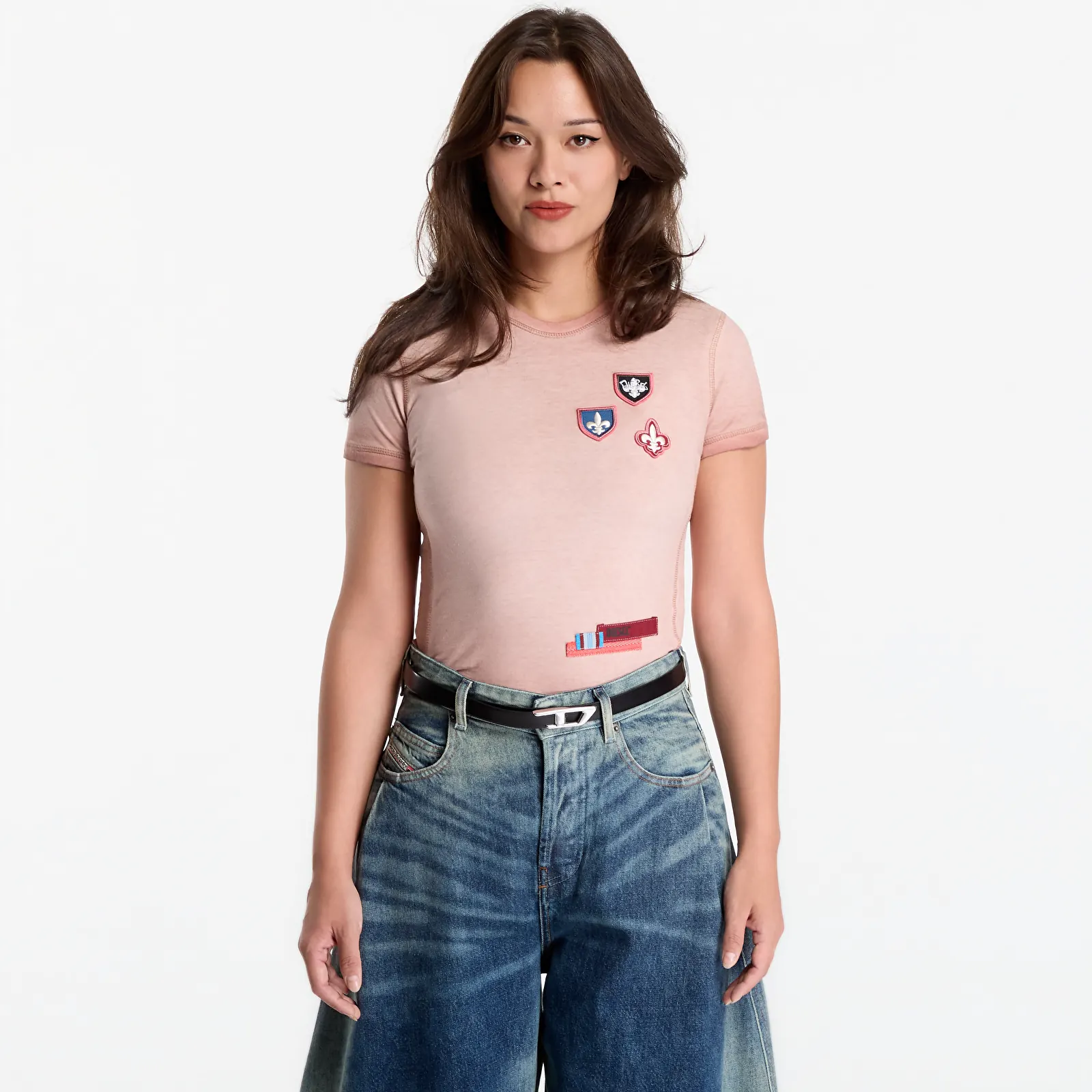 Tričká Diesel T-Uncuty-Waf T-Shirt Mahogany Rose