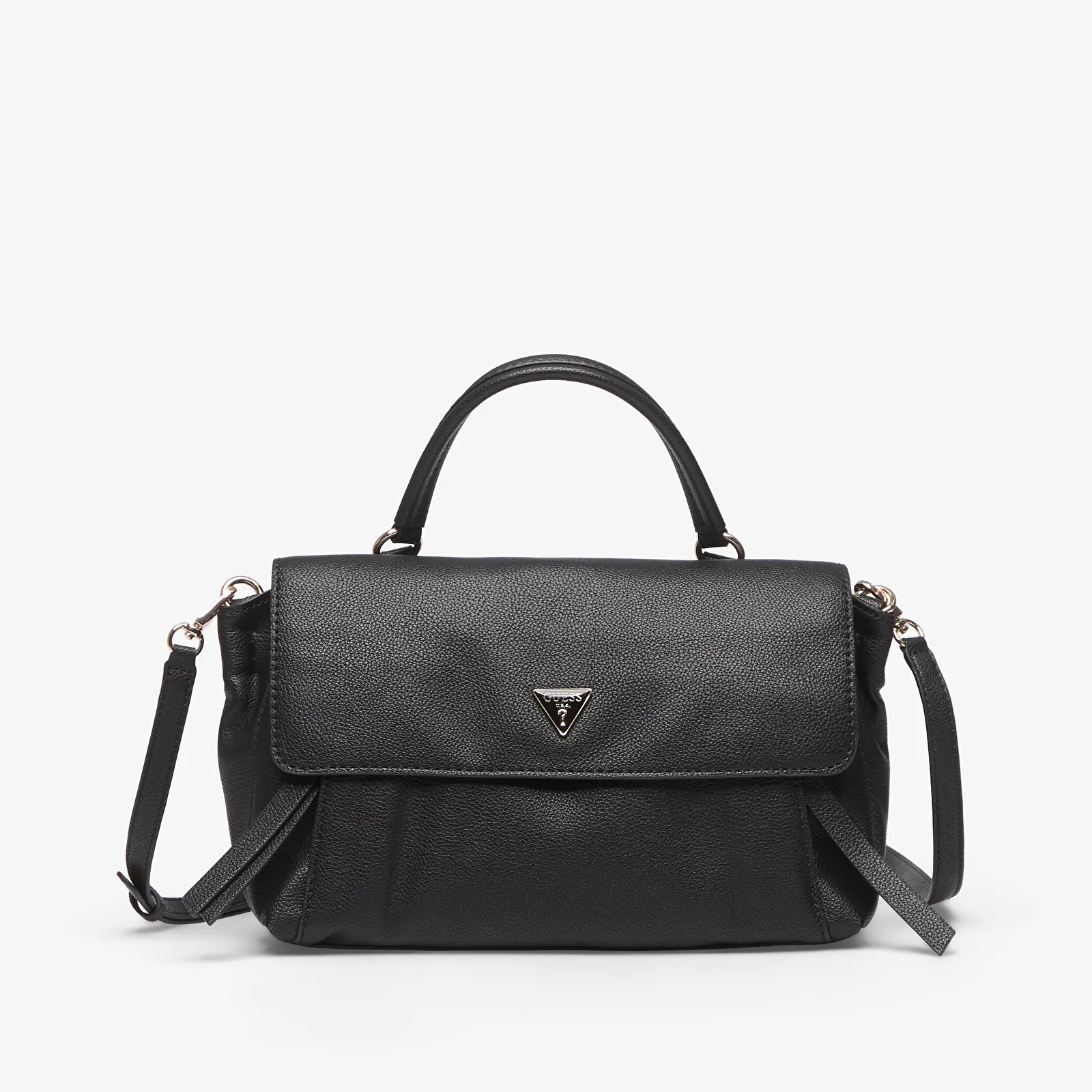 Torebki GUESS Devon Top Handle Flap Black