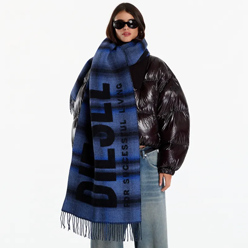 Diesel S-Check Scarf Blue