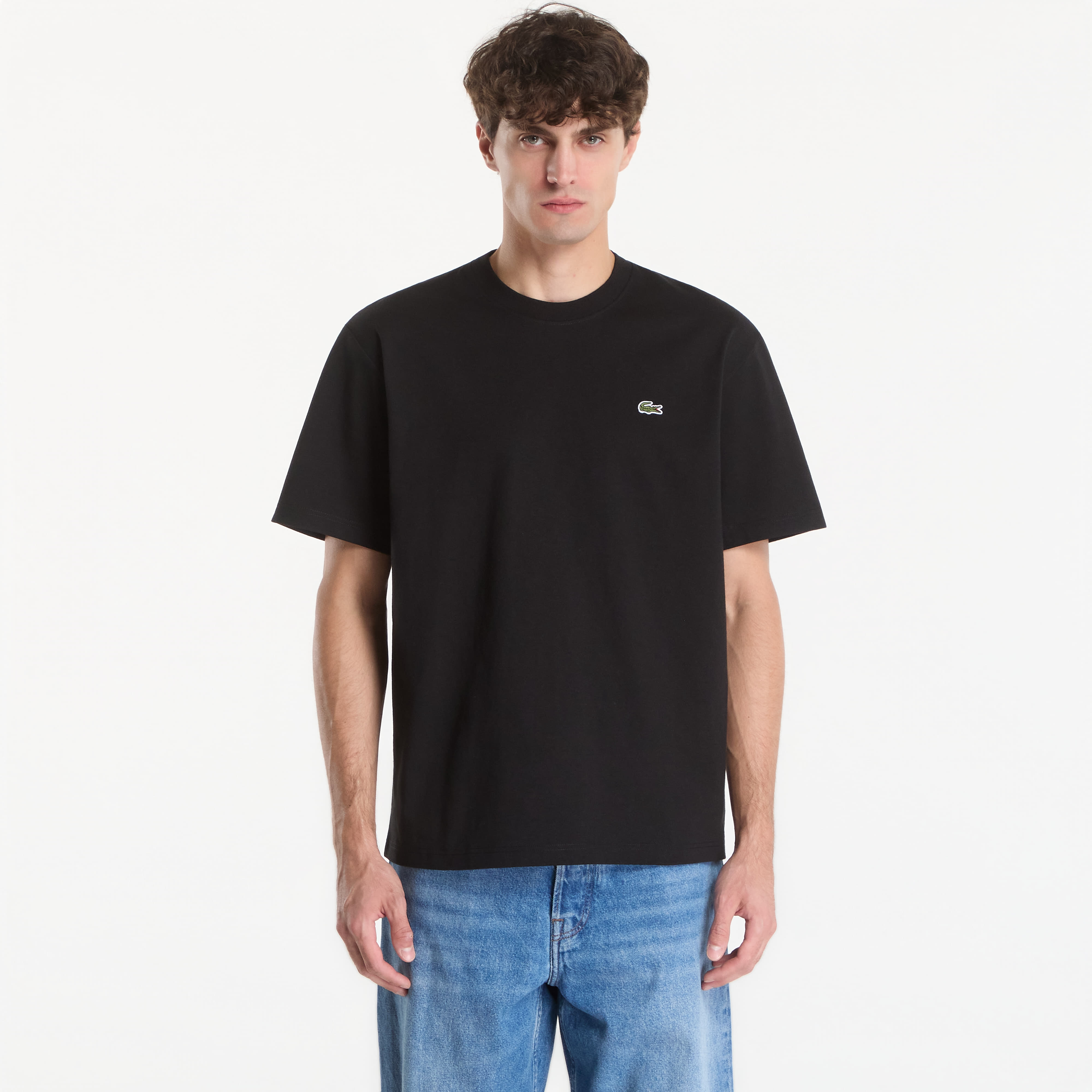 Тениска Lacoste Crewneck T-Shirt Black XL