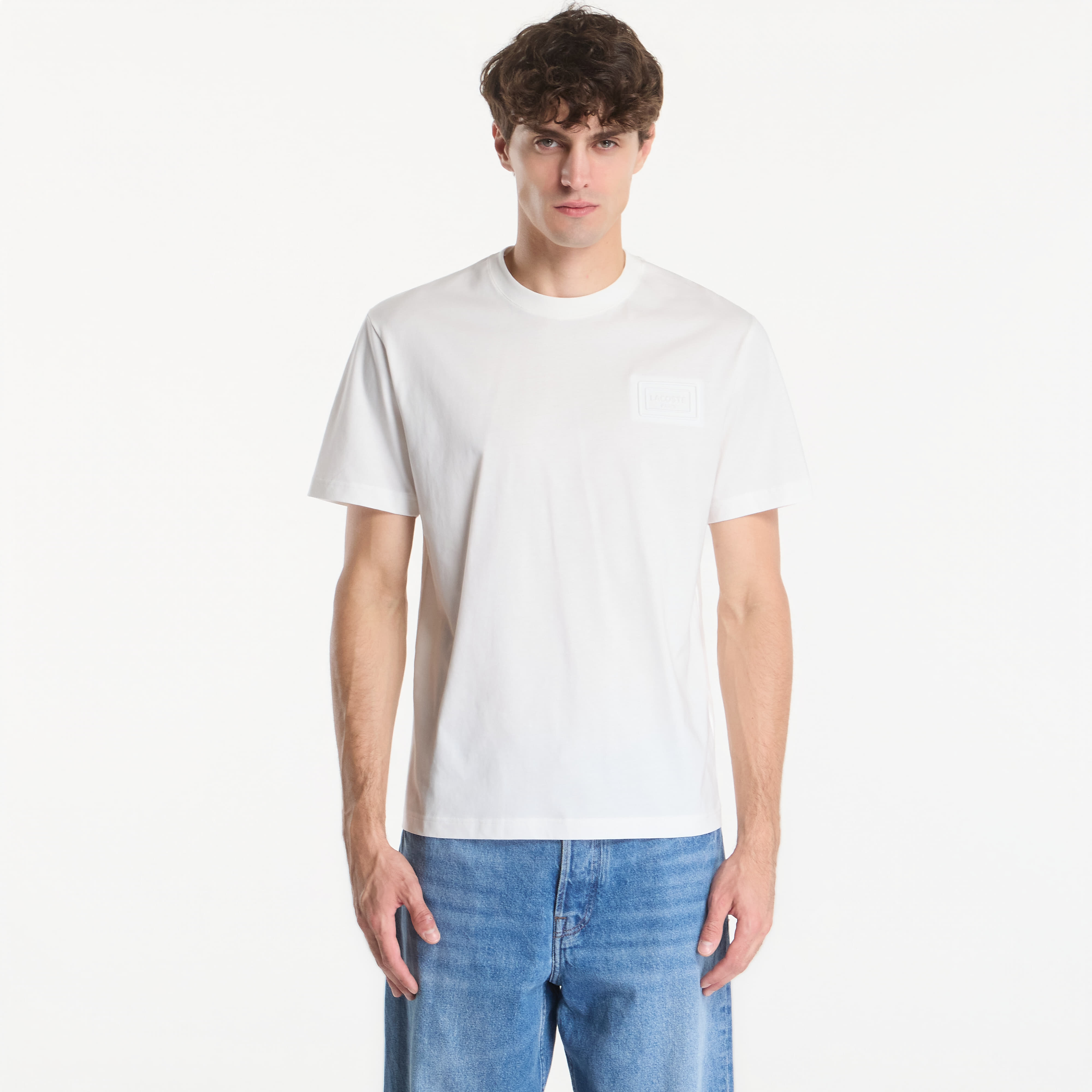 Тениска Lacoste Crewneck T-Shirt Flour M
