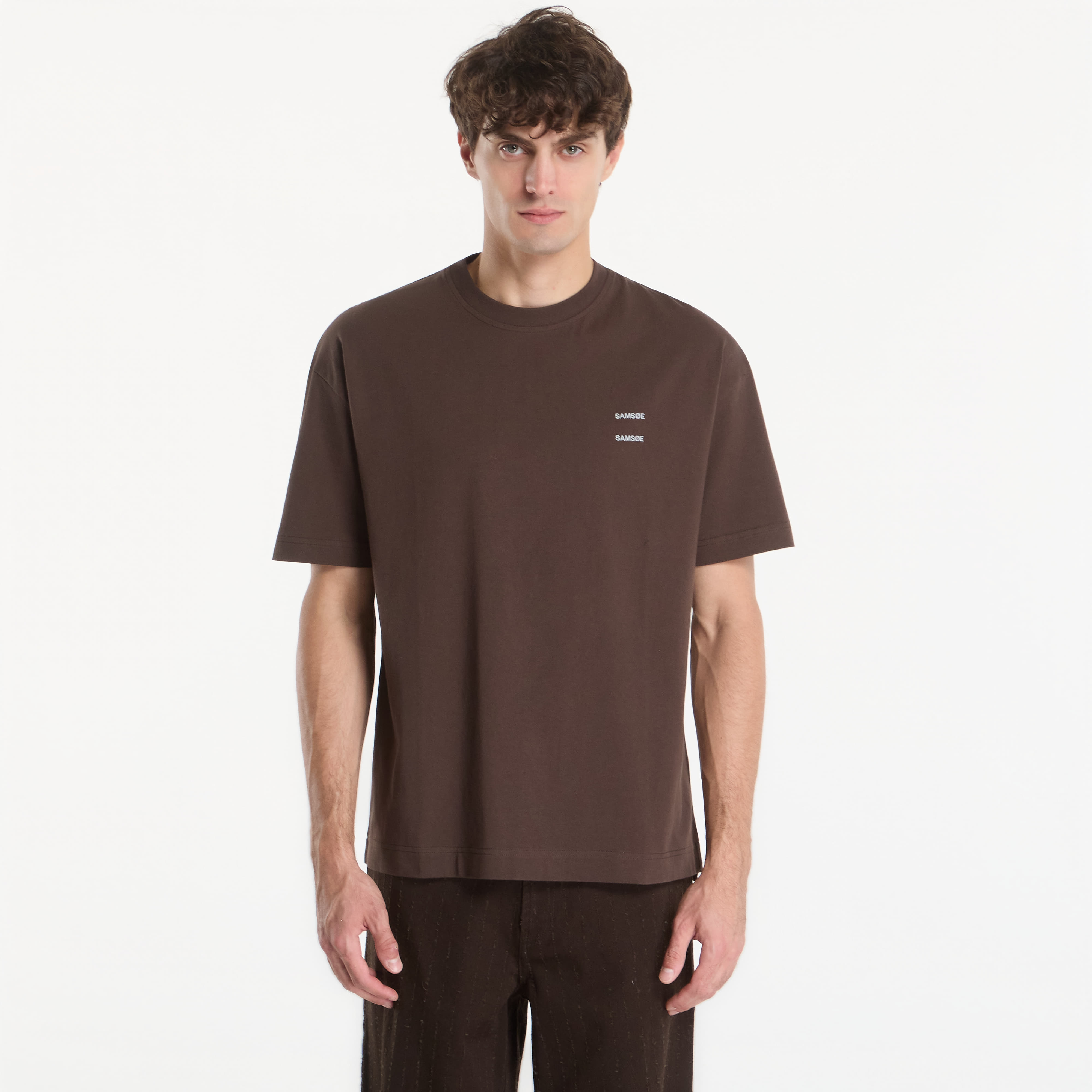 Тениска Samsøe Samsøe Joel T-Shirt Turkish Coffee XL