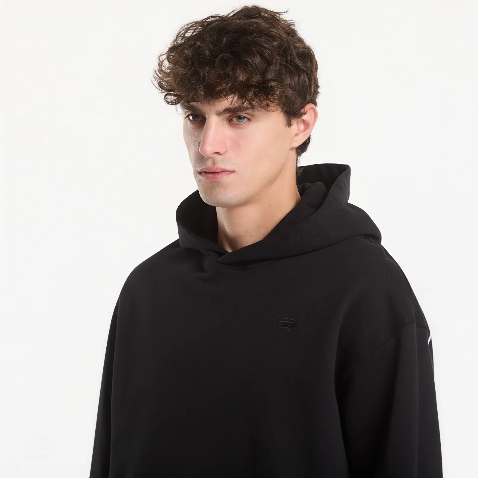 Džemperiai su gobtuvais ir džemperiai Diesel S-Macs-Hood-Megoval-D Sweat-Shirt Black