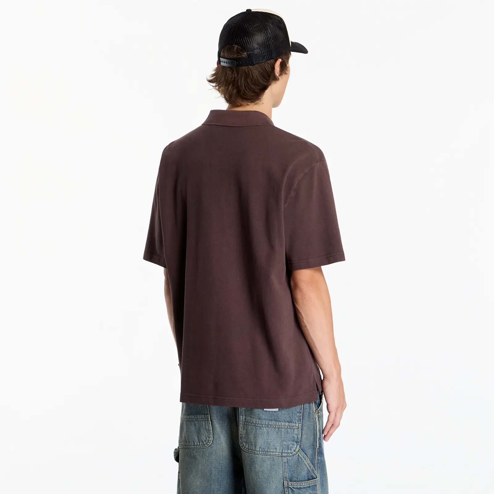 Férfi pólok Carhartt WIP S/S Wayne Polo UNISEX Palisander Garment Dyed