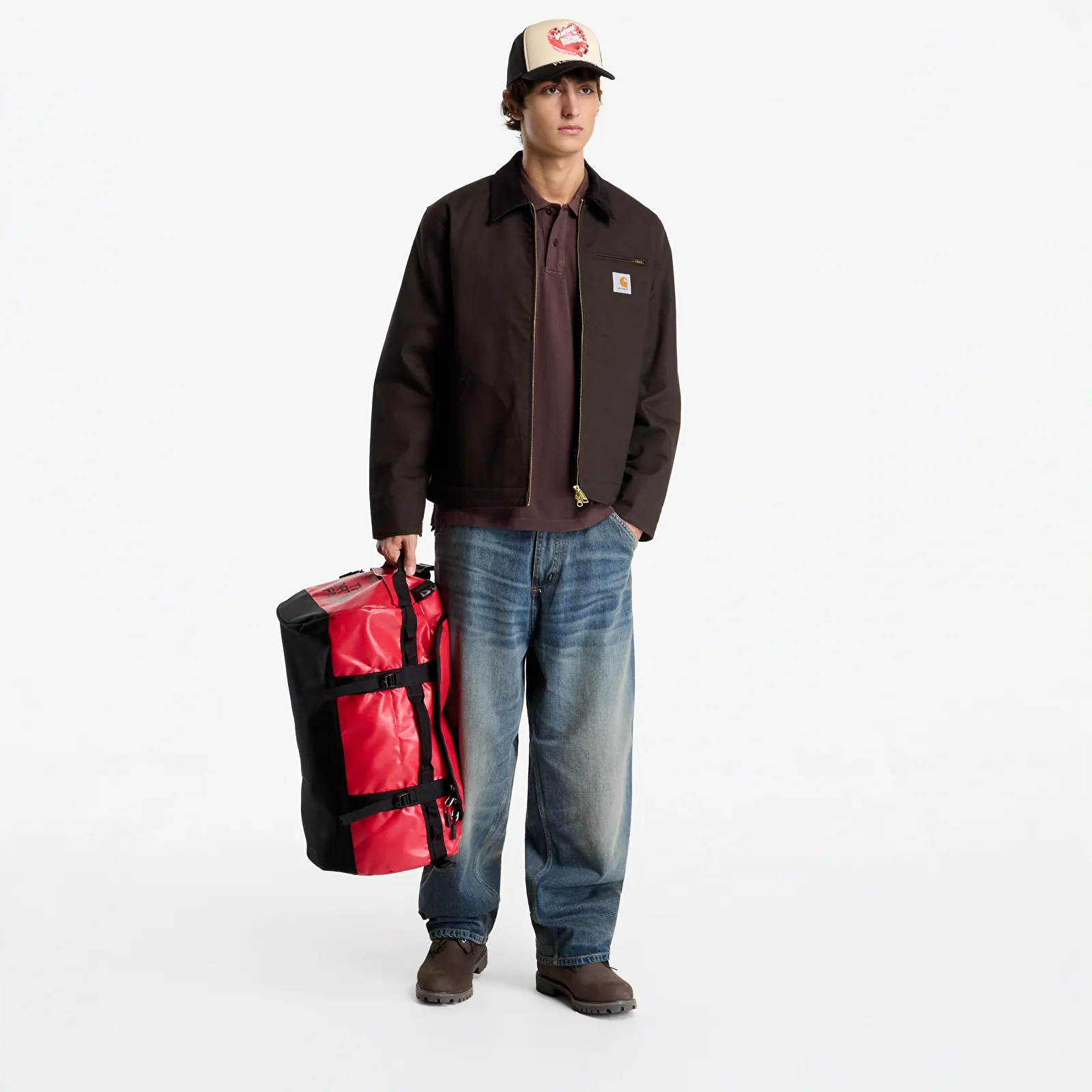Pánske bundy Carhartt WIP Detroit Jacket UNISEX Tobacco/ Black Rigid