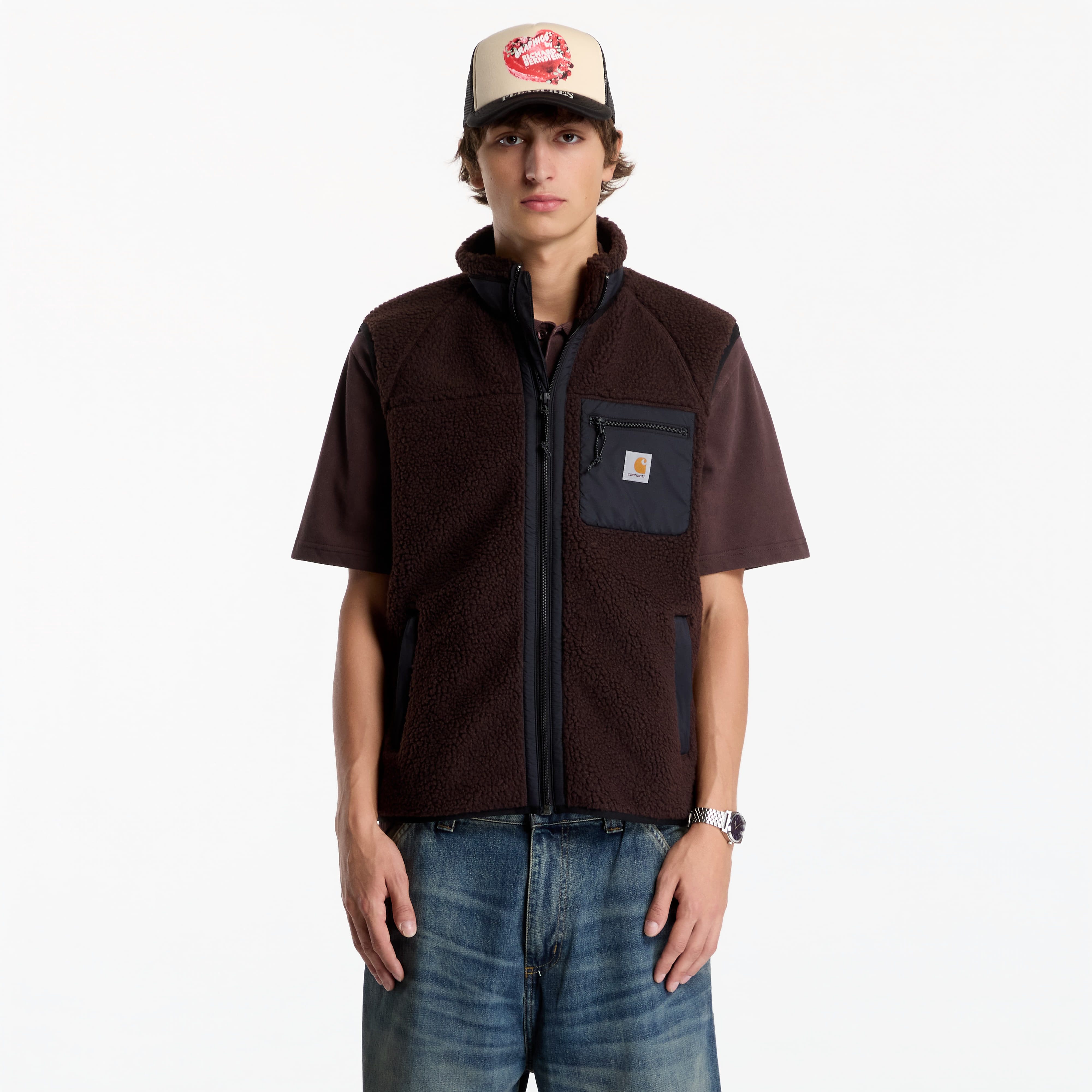 Елек Carhartt WIP Prentis Vest Liner UNISEX Palisander/ Black M