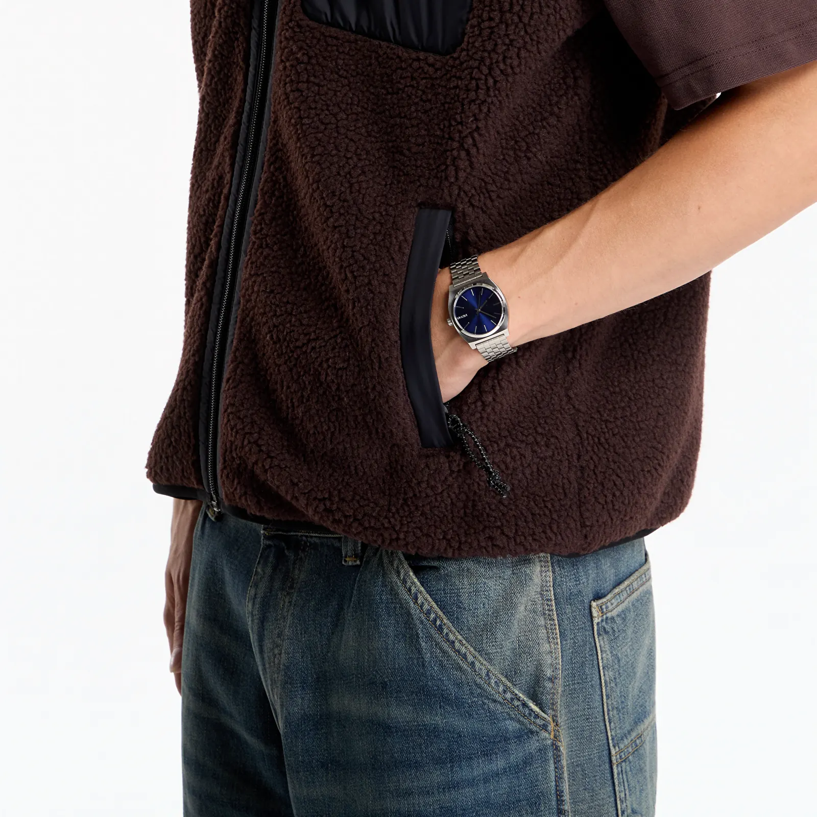 Férfi mellények Carhartt WIP Prentis Vest Liner UNISEX Palisander/ Black