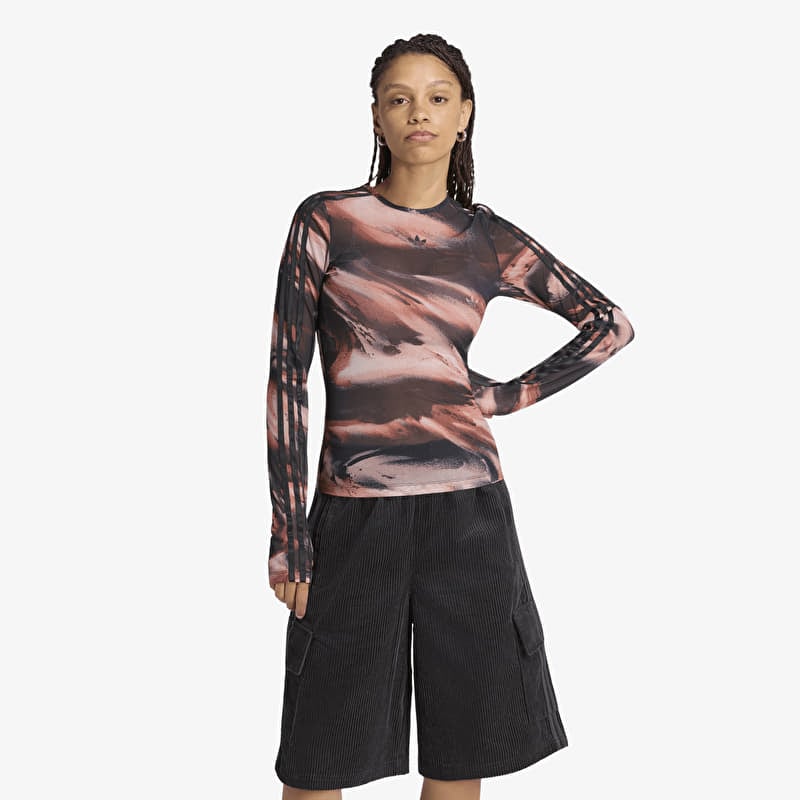 Tričko adidas Graphic Mesh T-Shirt Vermillion/ Crystal Linen/ Aurora Coffee