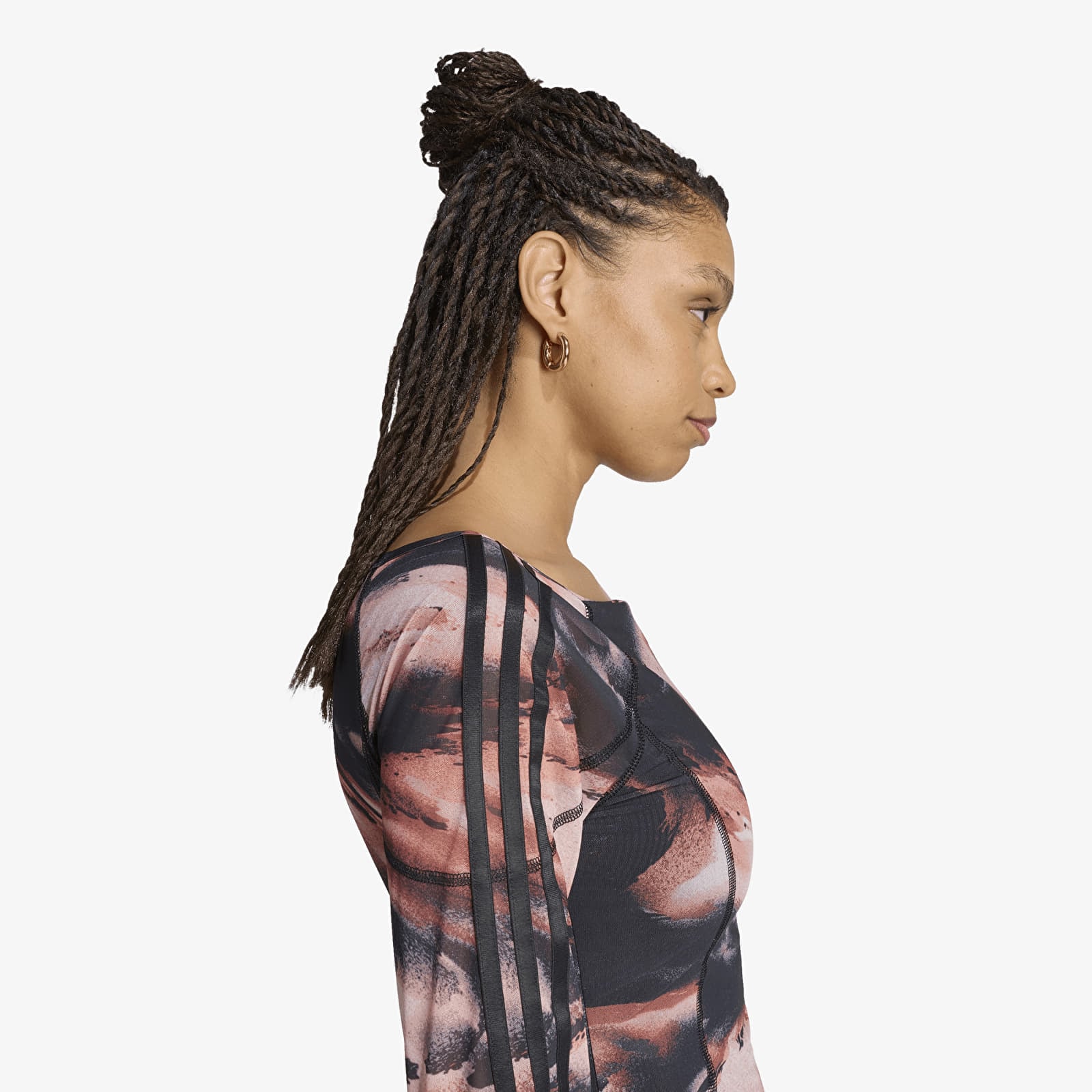 Kjoler for kvinner adidas Graphic Mini Dress Vermillion/ Crystal Linen/ Aurora Coffee