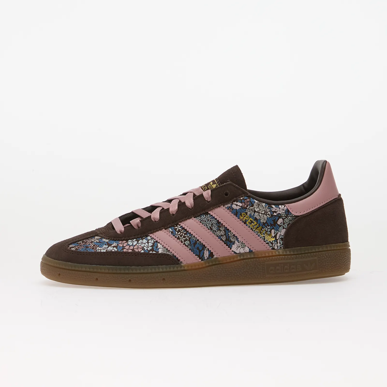 Încălțăminte și sneakerși pentru femei adidas x Liberty London Handball Spezial Aurora Coffee/ Magic Mauve/ Gum5