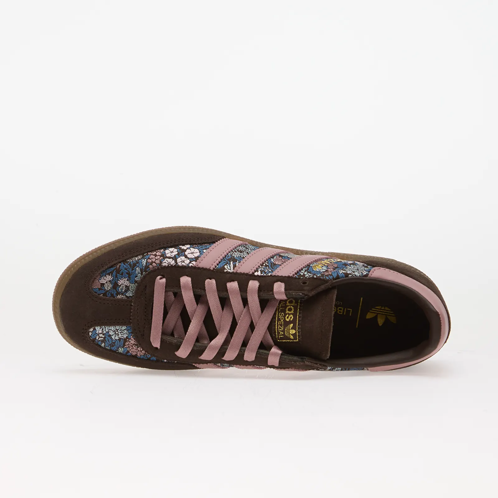 Încălțăminte și sneakerși pentru femei adidas x Liberty London Handball Spezial Aurora Coffee/ Magic Mauve/ Gum5