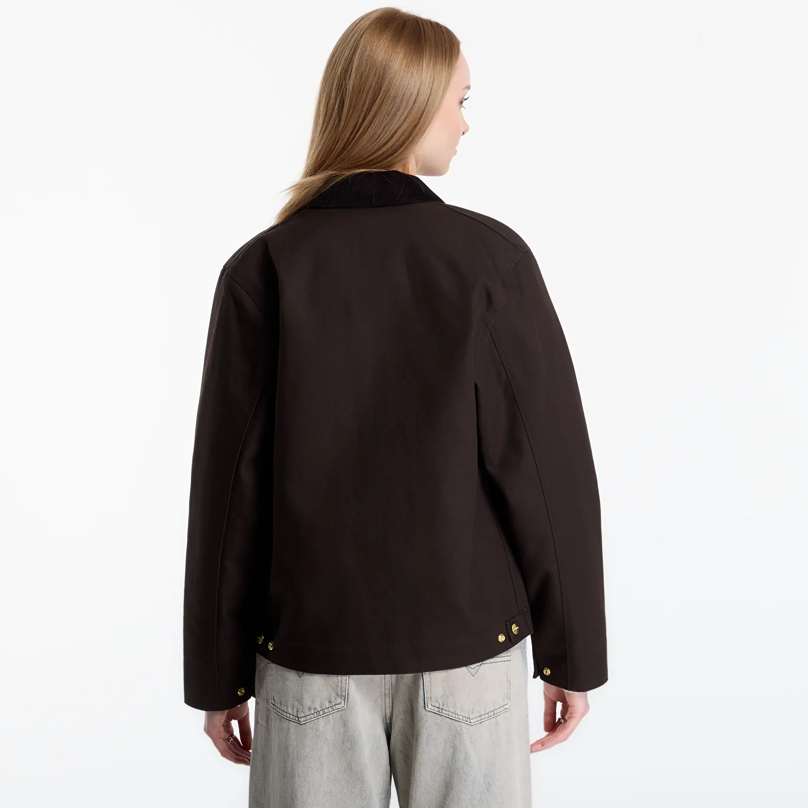 Pánske bundy Carhartt WIP Detroit Jacket UNISEX Tobacco/ Black Rigid