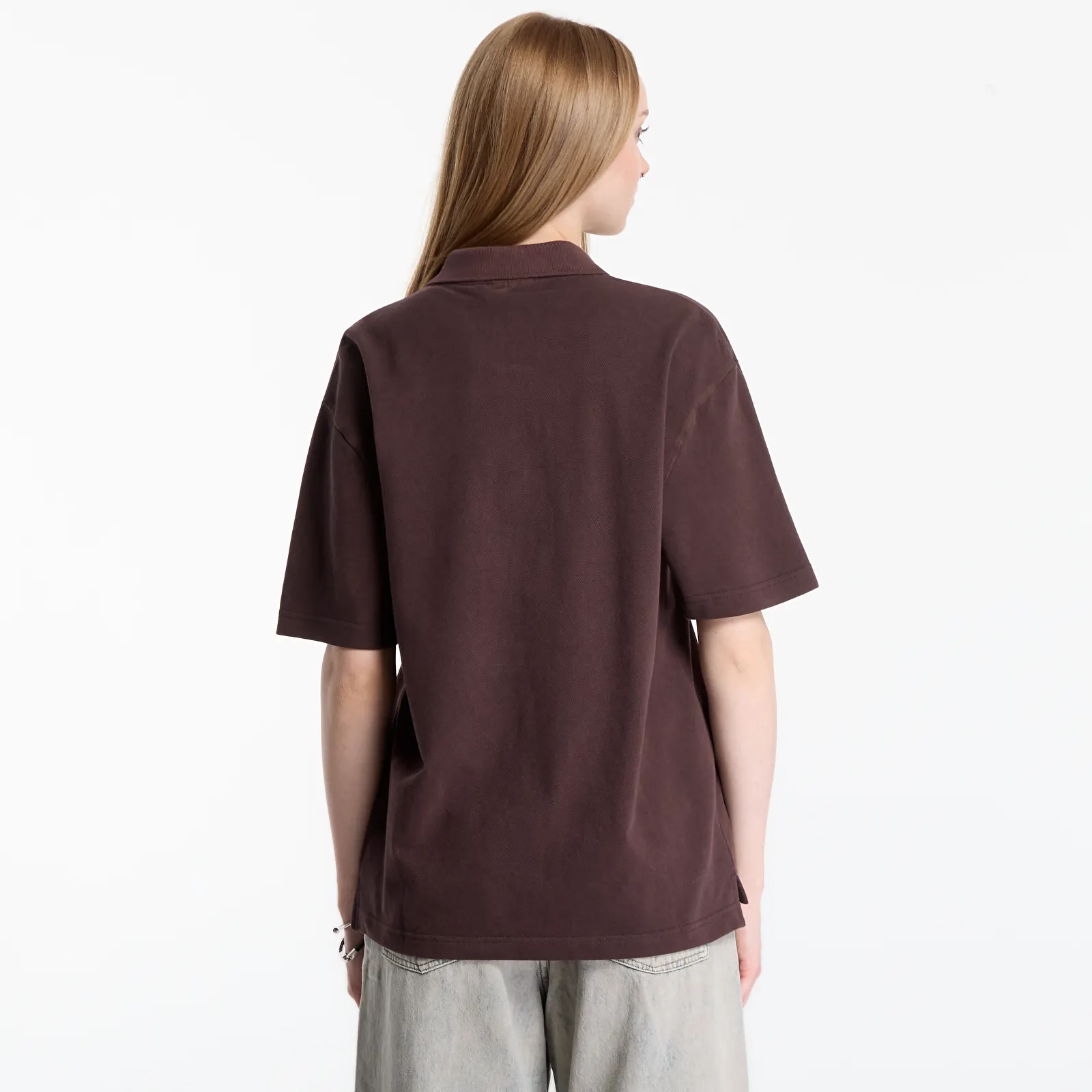 Férfi pólok Carhartt WIP S/S Wayne Polo UNISEX Palisander Garment Dyed