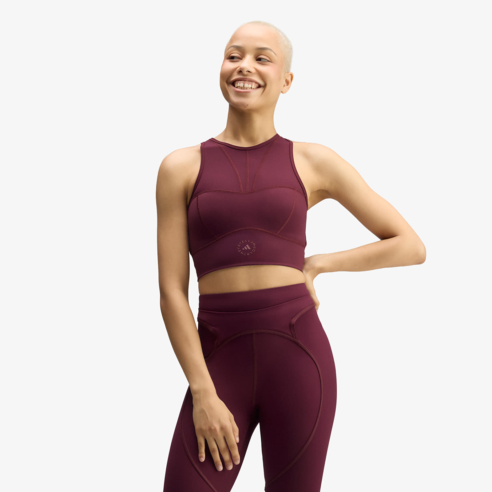 Women's bras adidas by Stella McCartney Training Crop Top Maroon