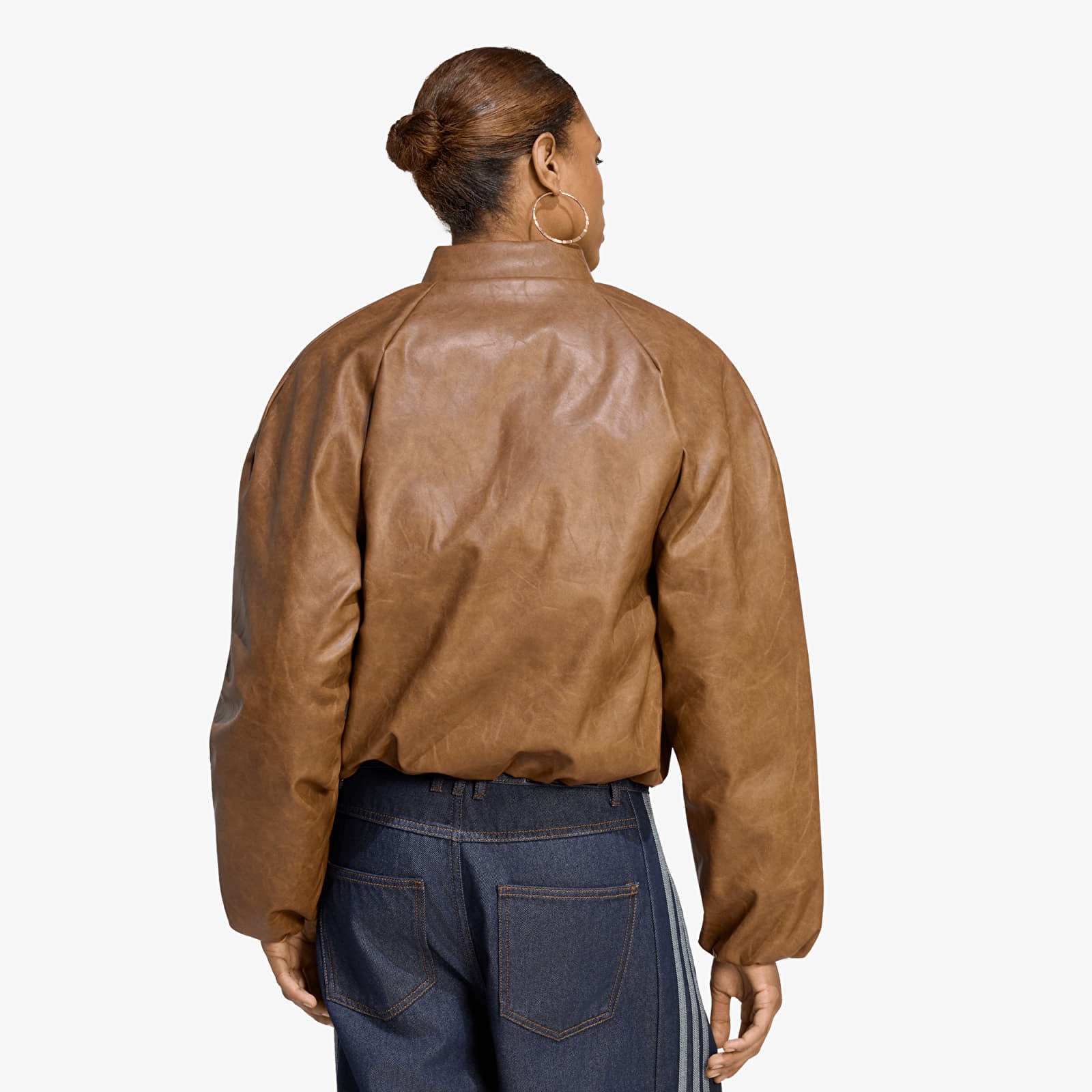 Kurtki damskie adidas SST Cropped Jacket Brown Desert