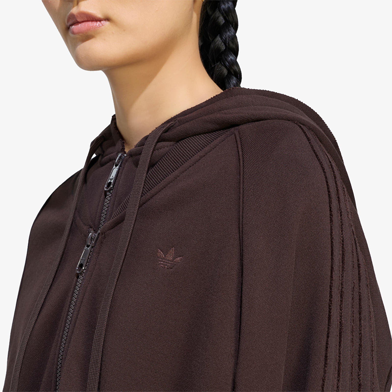 Women's Sweatshirts adidas SST Double Front Hoody Aurora Coffee