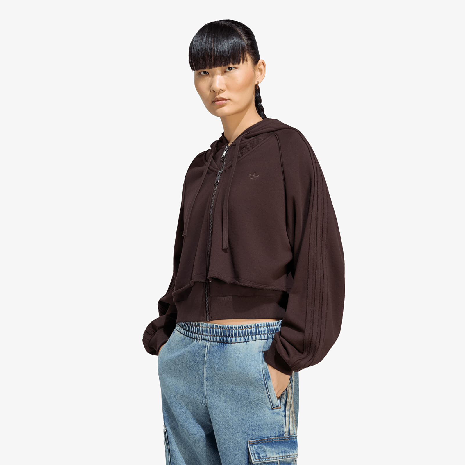 Women's Sweatshirts adidas SST Double Front Hoody Aurora Coffee