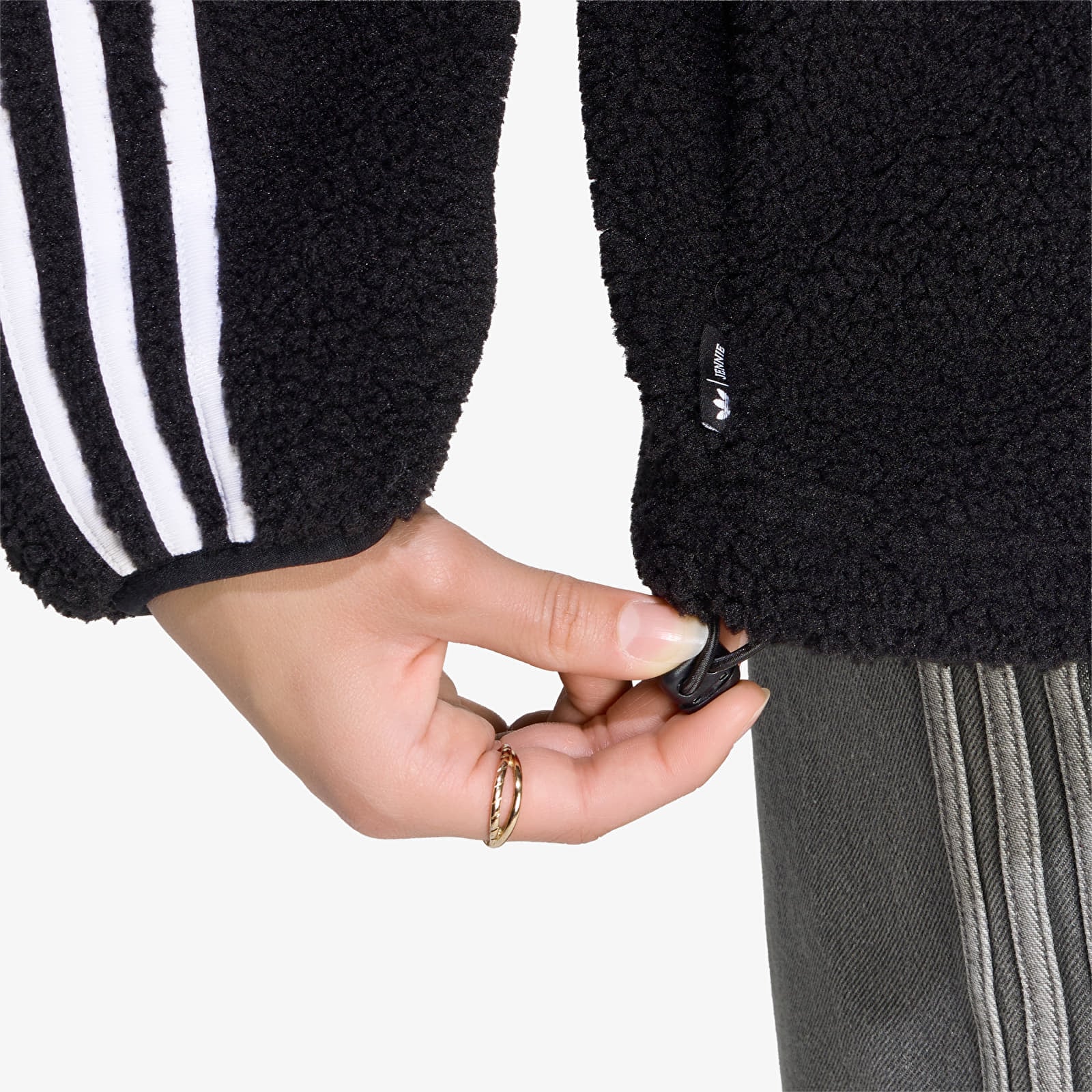 Sweatshirts für Frauen adidas Adiluna Season 2 x Jennie Fleece Hoodie Jacket Black