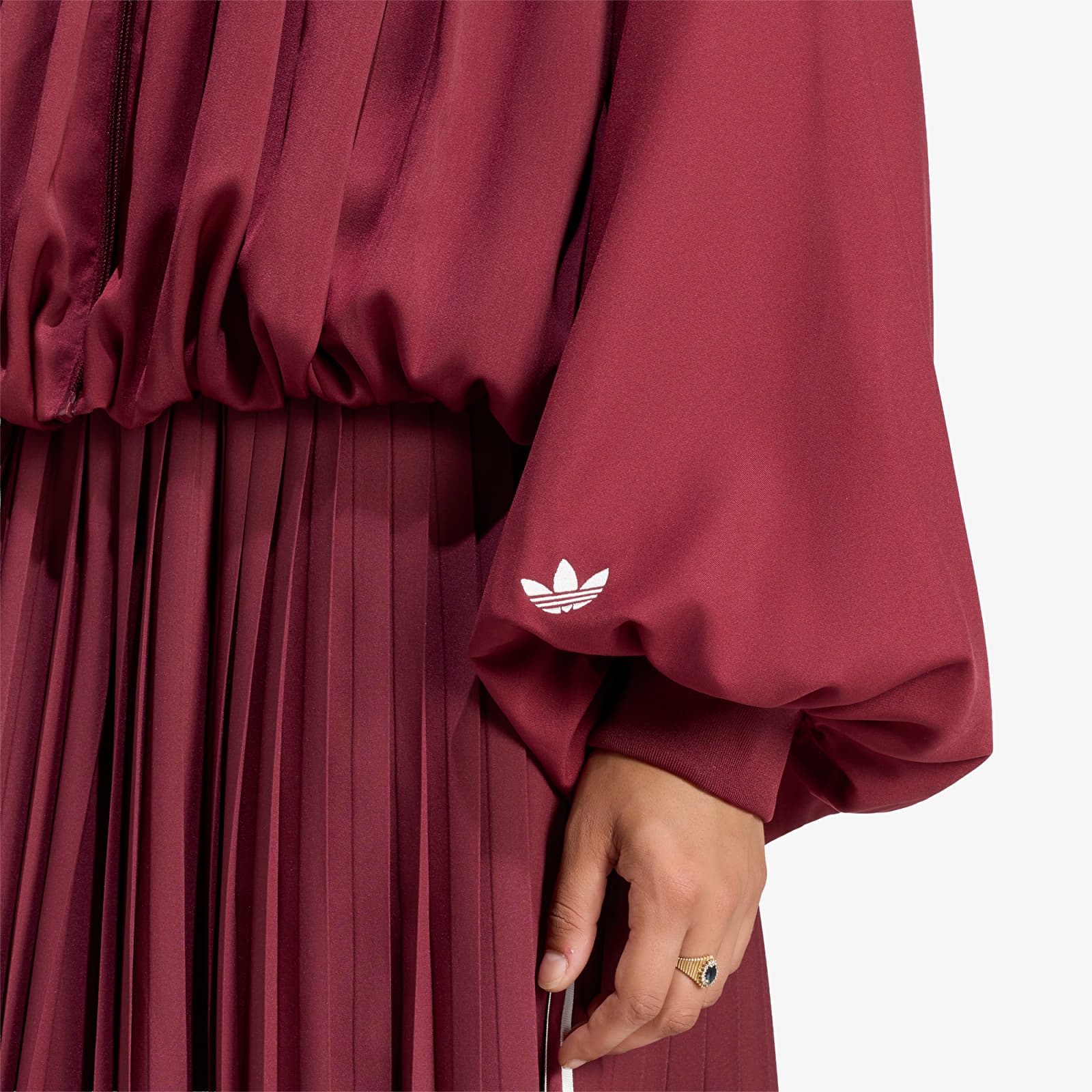 Women's Sweatshirts adidas Satin Pleated Track Top Shadow Red