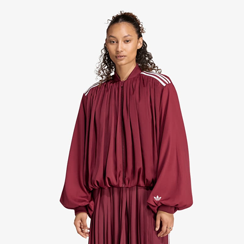 Sweatshirt adidas Satin Pleated Track Top Shadow Red