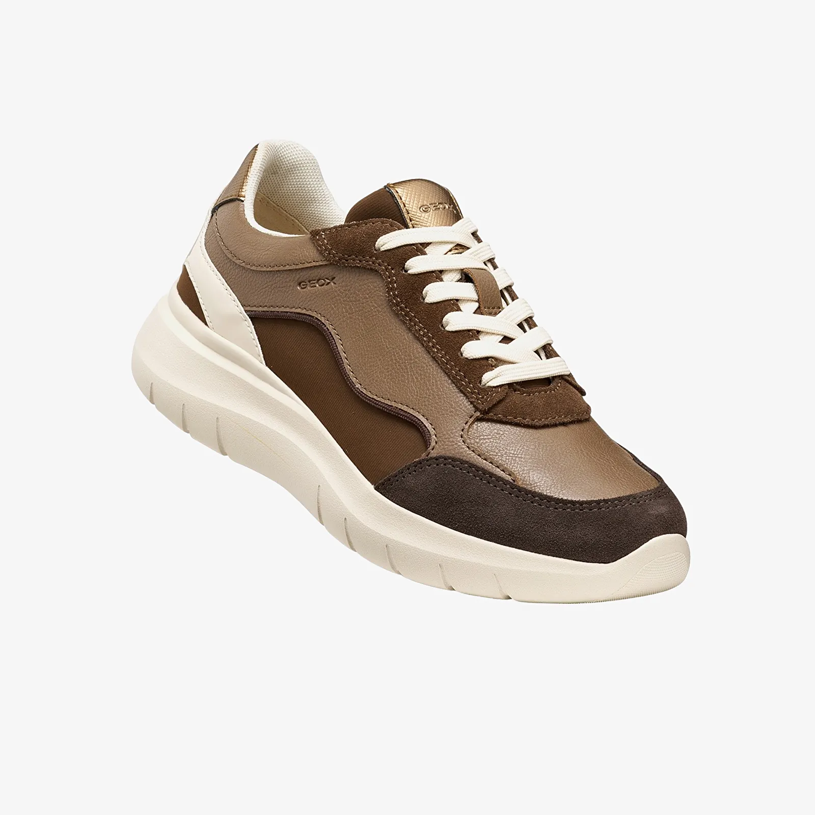 Sneakers til kvinder Geox Plummery Dark Brown