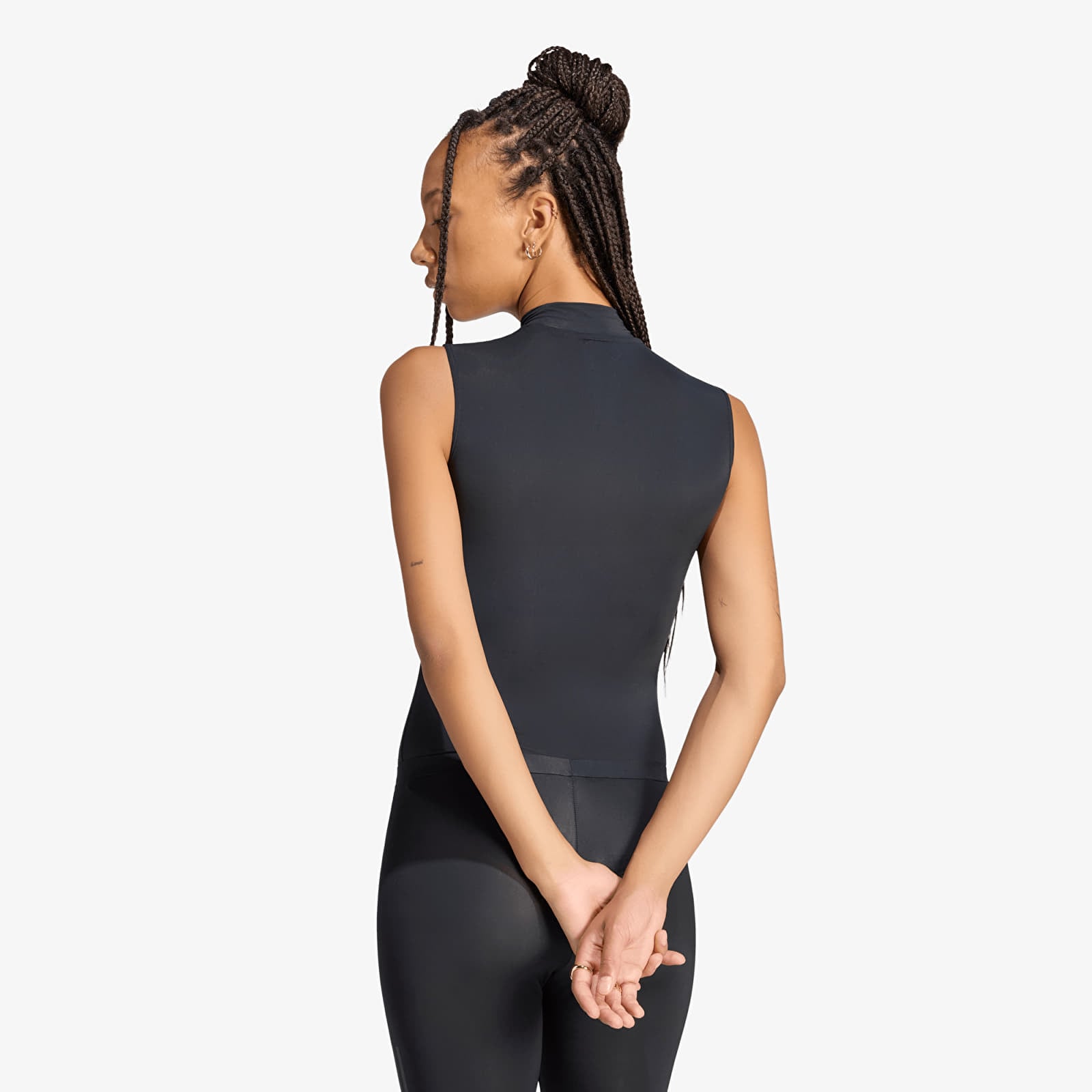Žensko telo adidas x Jennie Adiluna Season 2 Sheer Sleeveless Body Black