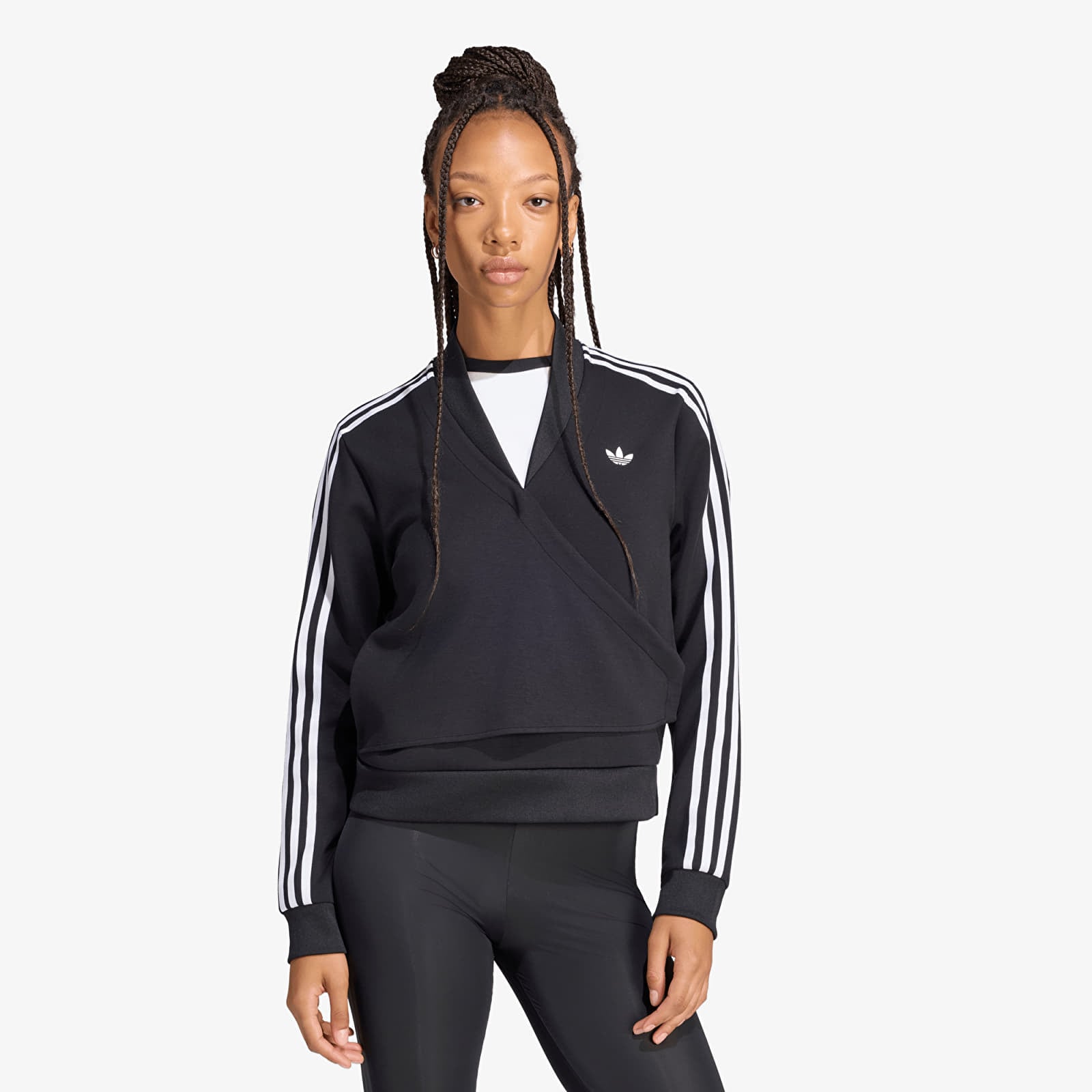 Women's Sweatshirts adidas Adiluna Season 2 Wrap Around Sstr Track Top Black