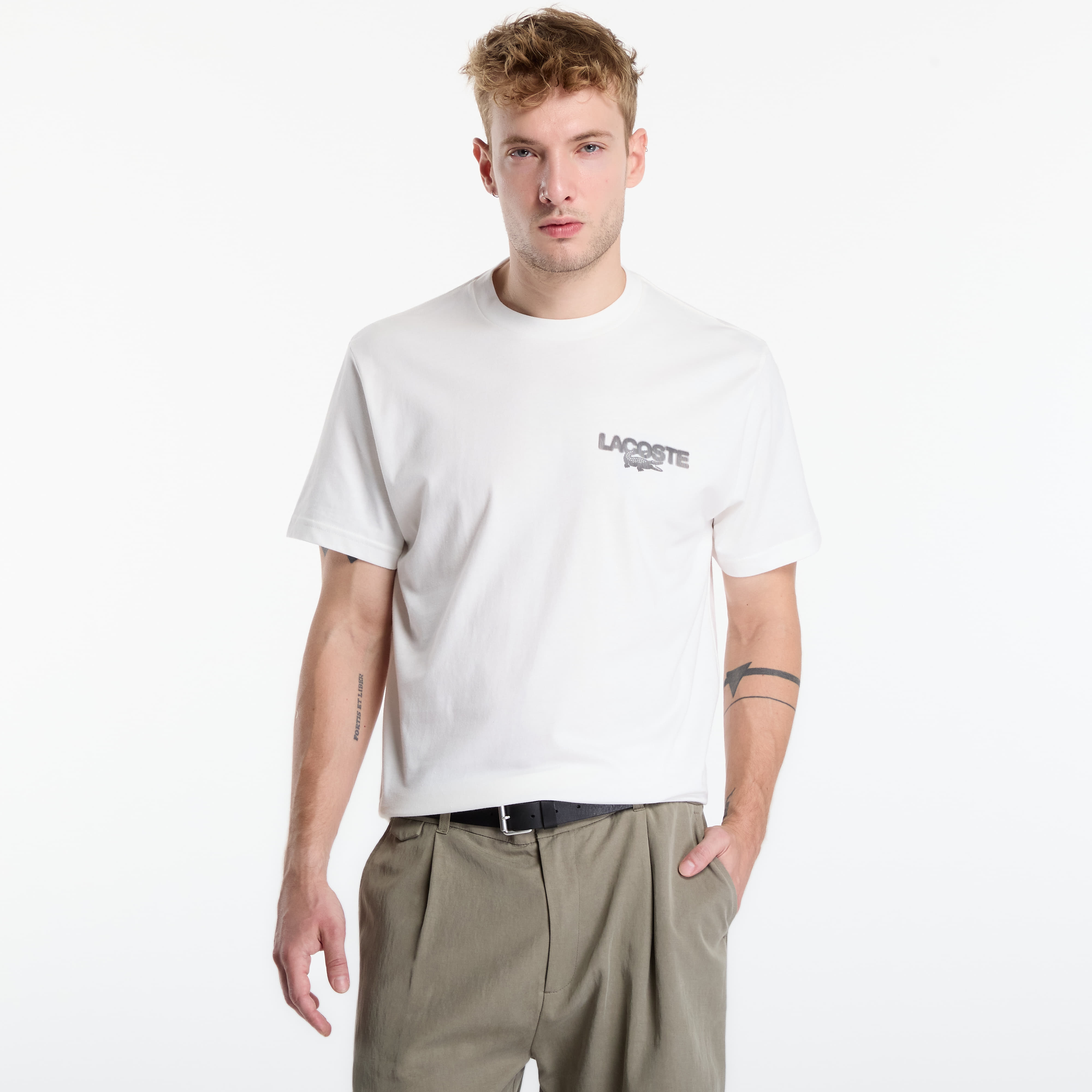 Тениска Lacoste Crewneck T-Shirts Flour 4