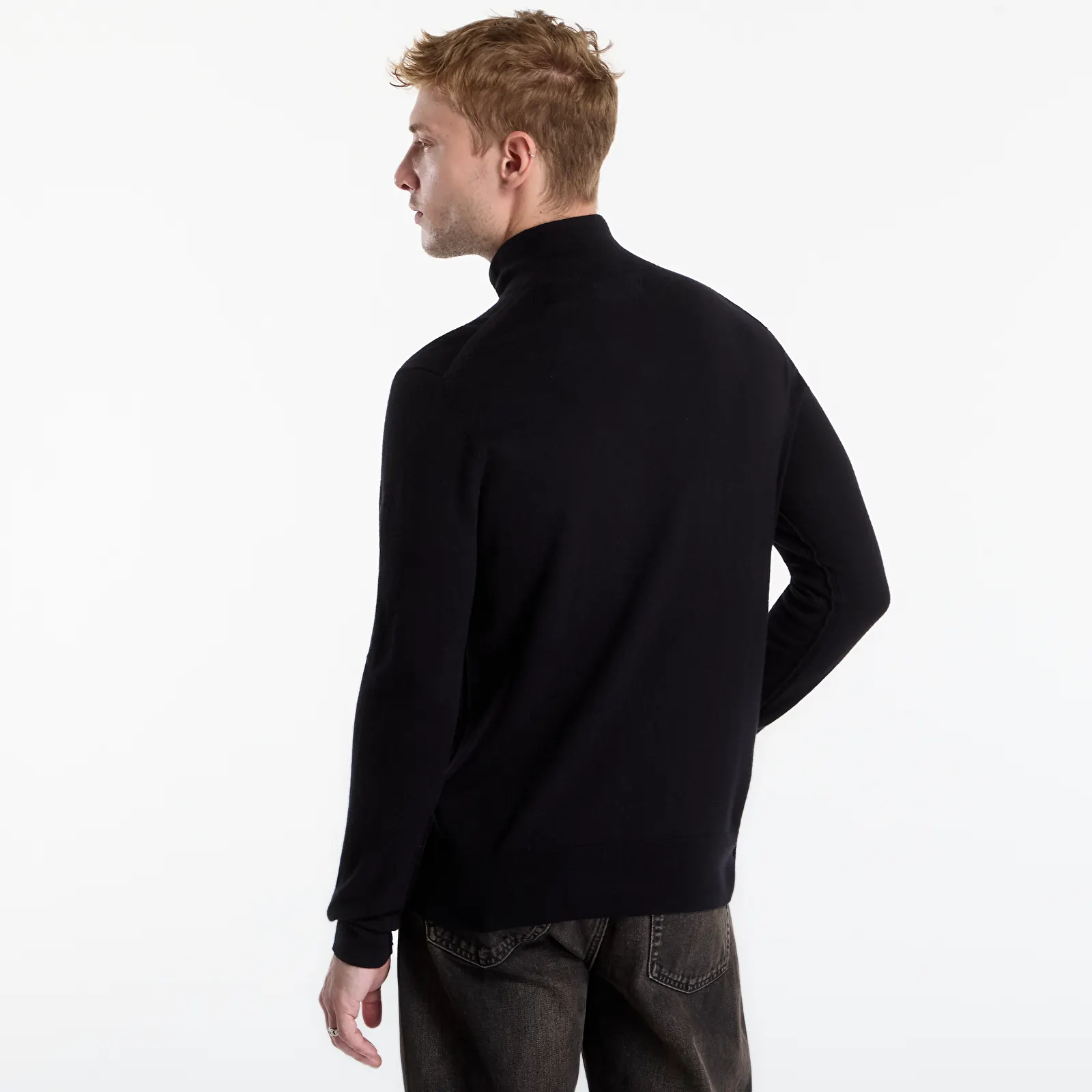 Pulóverek AllSaints Kilburn Zip Funnel Black