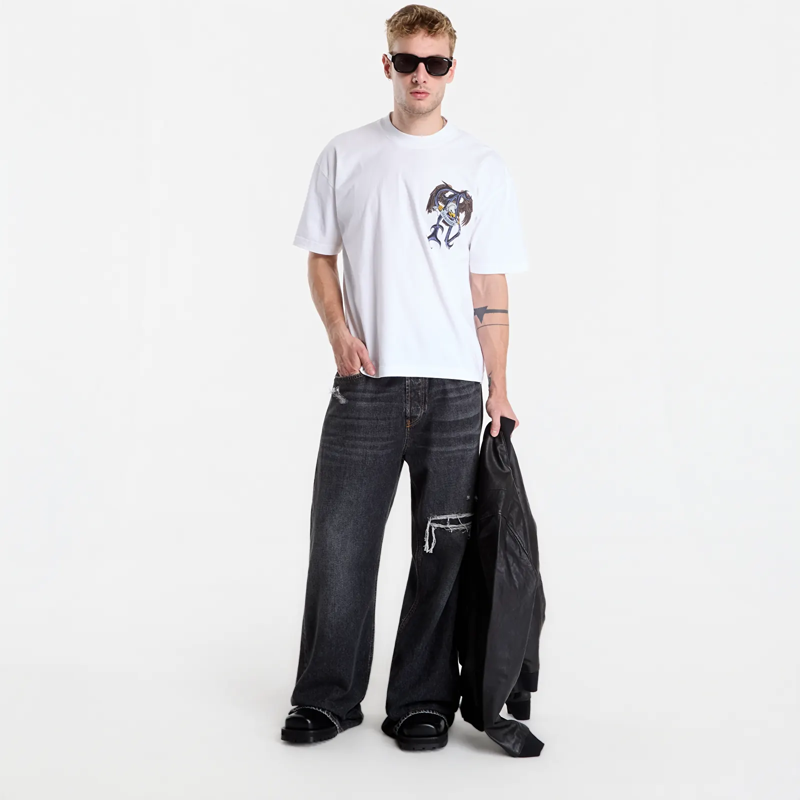 T-skjorter AllSaints Raptour Ss Crew Optic White
