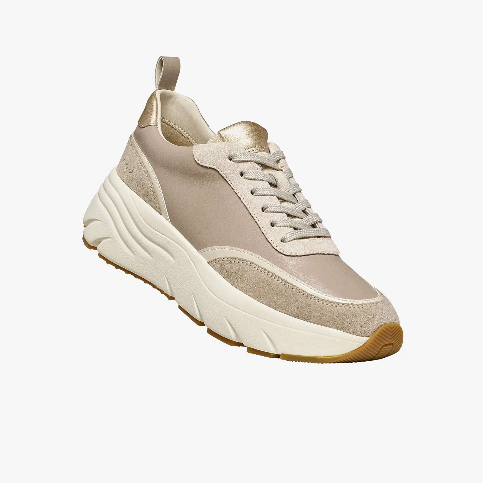 Zapatillas de deporte para mujer Geox Diamanta Beige