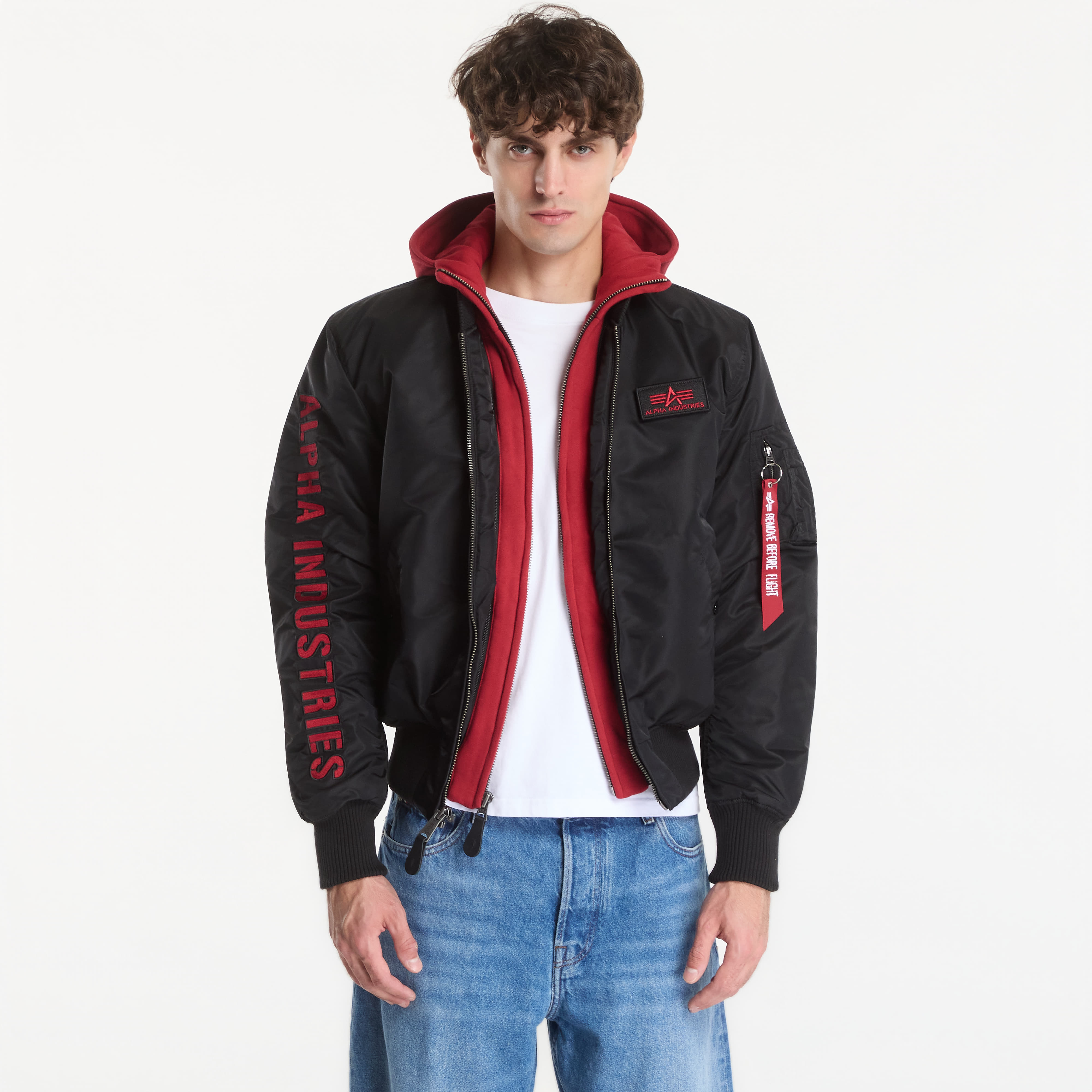 Alpha Industries Uomo Nero - Bomber Giacche - Jackets - L - Immagine 3
