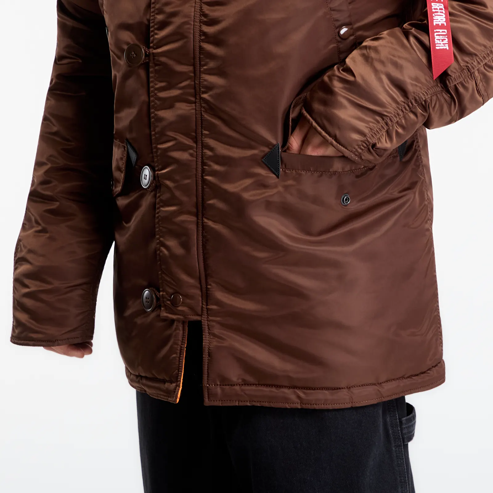 Vyriškos striukės Alpha Industries N-3B VF 59 Vintage Fit Powder Brown