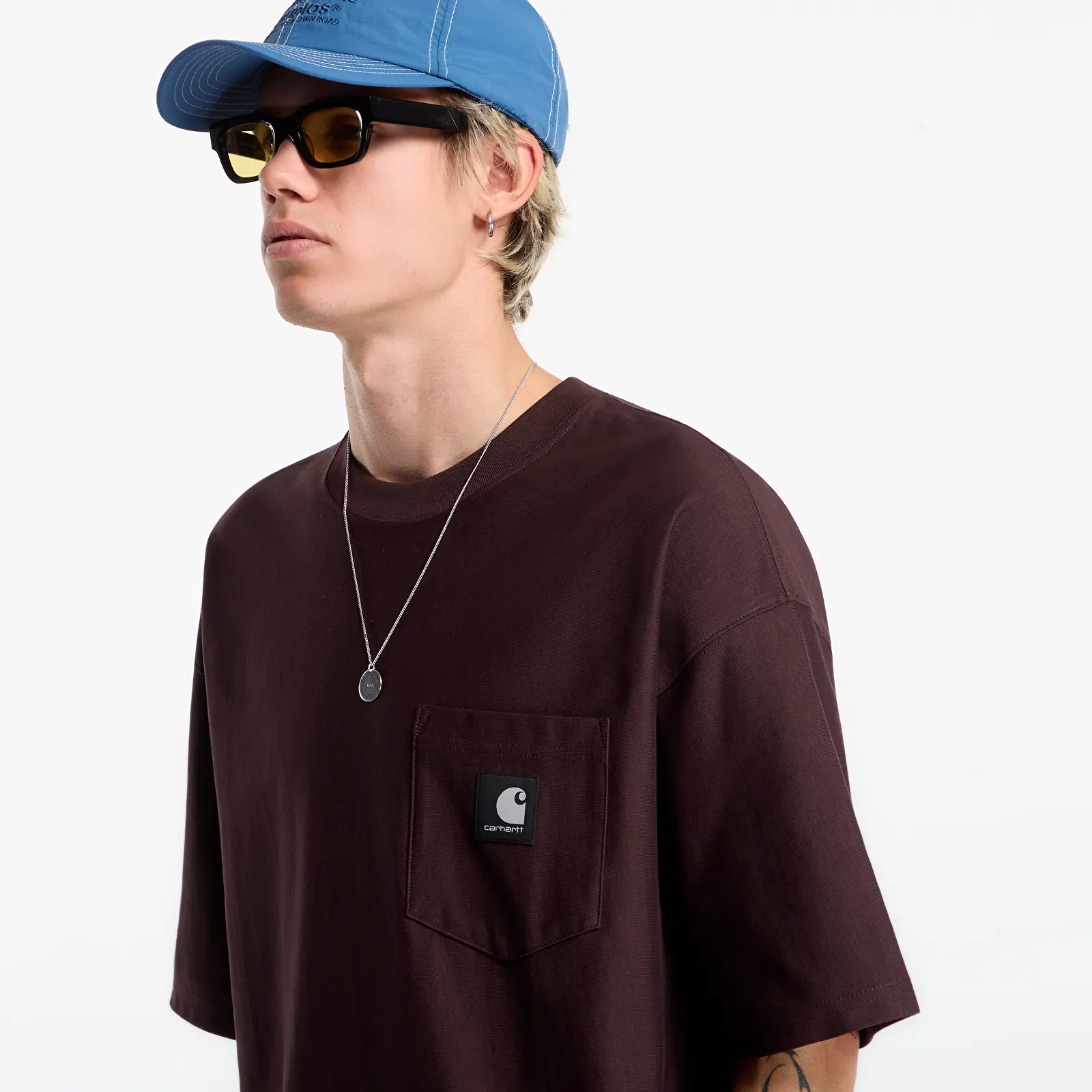 Miesten T-paidat Carhartt WIP S/S OG Loose Pocket T-Shirt UNISEX Palisander