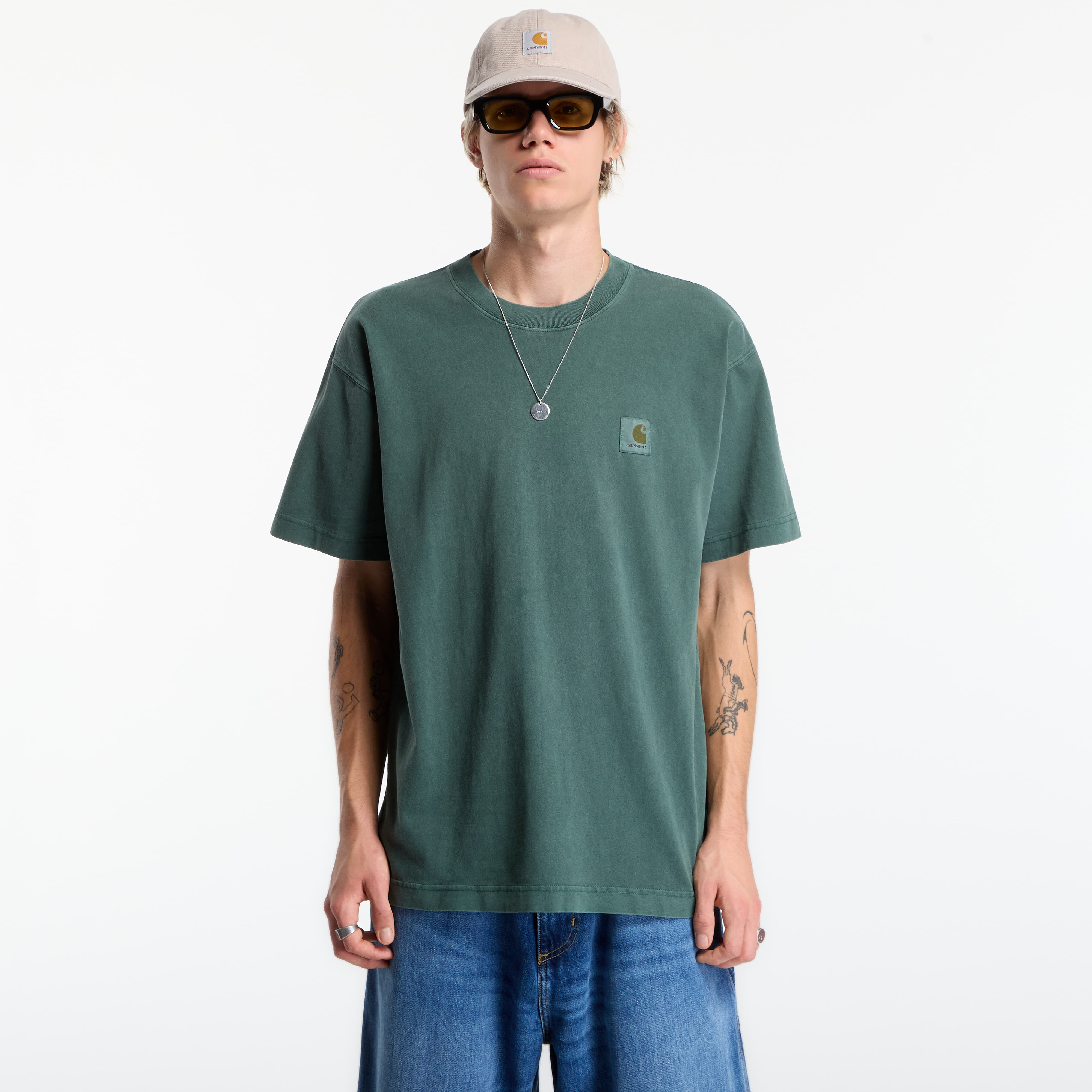 Тениска Carhartt WIP S/S Vista T-Shirt UNISEX Dark Scarab Garment Dyed M