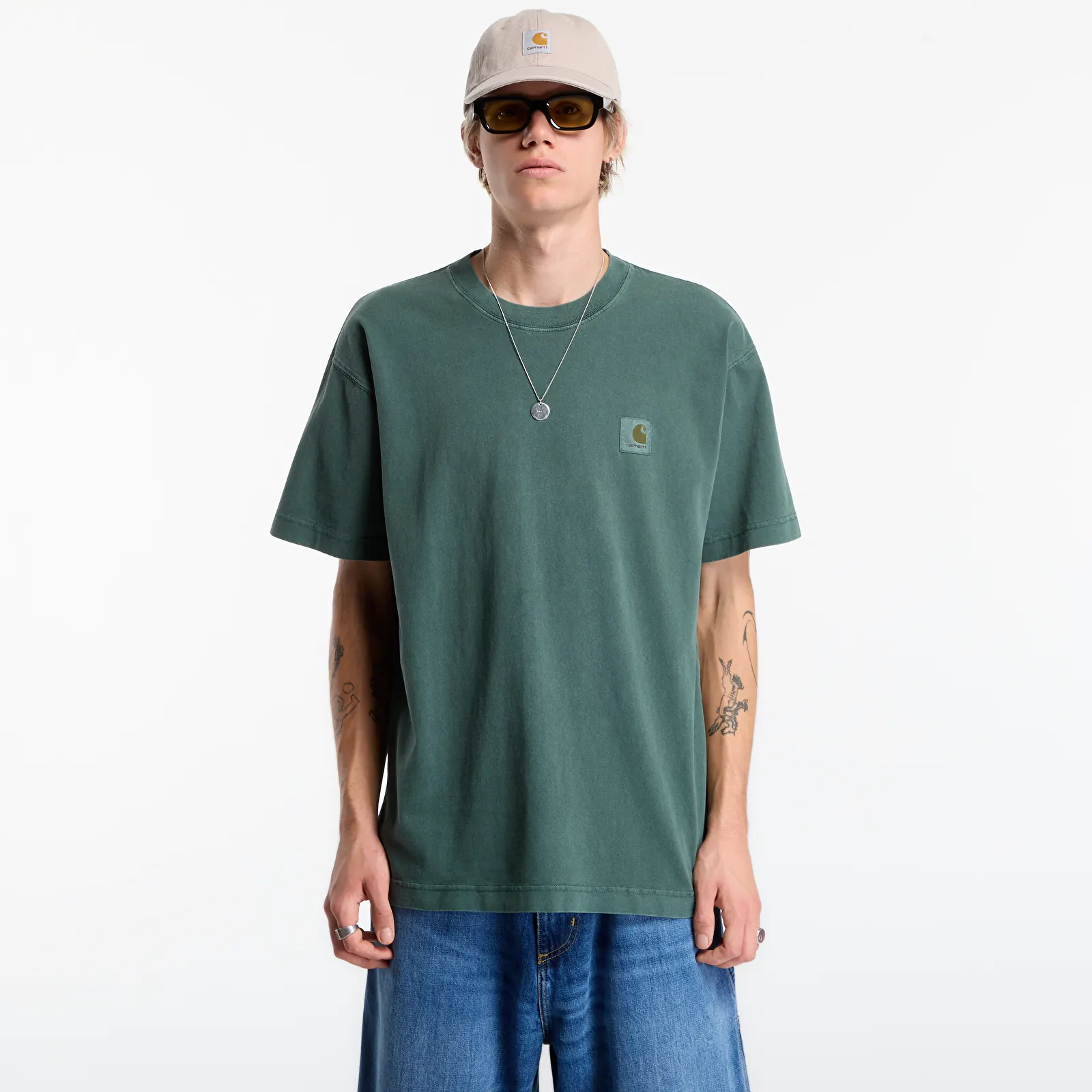 T-Shirts Männer Carhartt WIP S/S Vista T-Shirt UNISEX Dark Scarab Garment Dyed