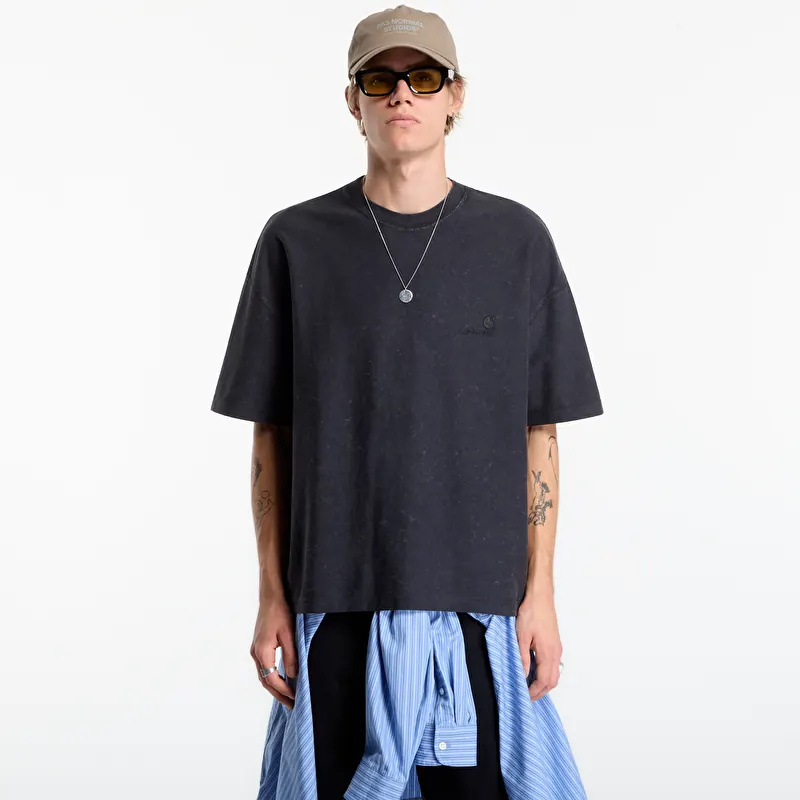 T-shirt Carhartt WIP S/S Lambert T-Shirt UNISEX Black Moon Wash